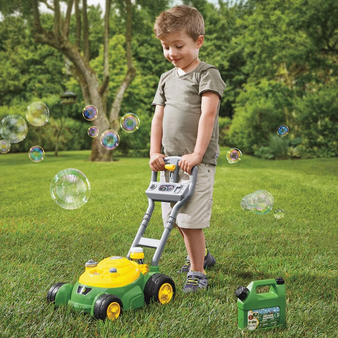 John Deere Bubble Mower with Bubbles