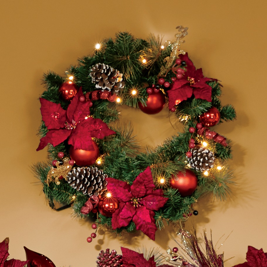 Poinsettia Christmas Wreath