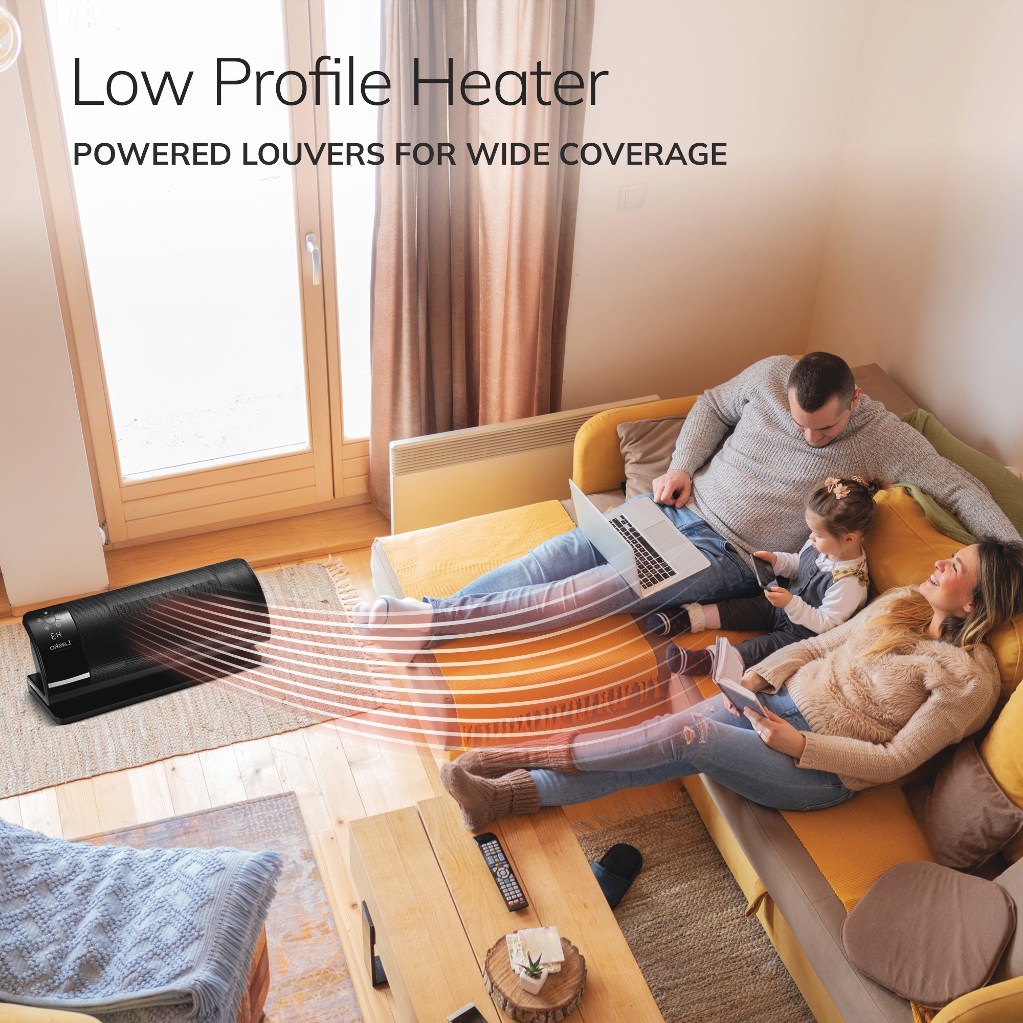 Lasko Low-Profile Baseboard Heater with Remote
