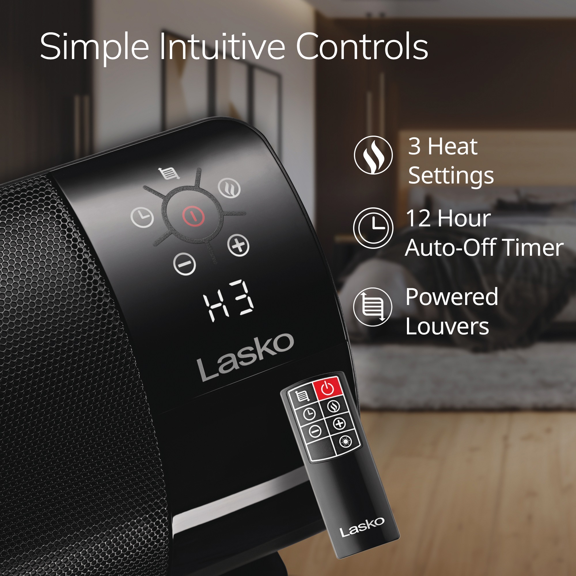 Lasko Low-Profile Baseboard Heater with Remote