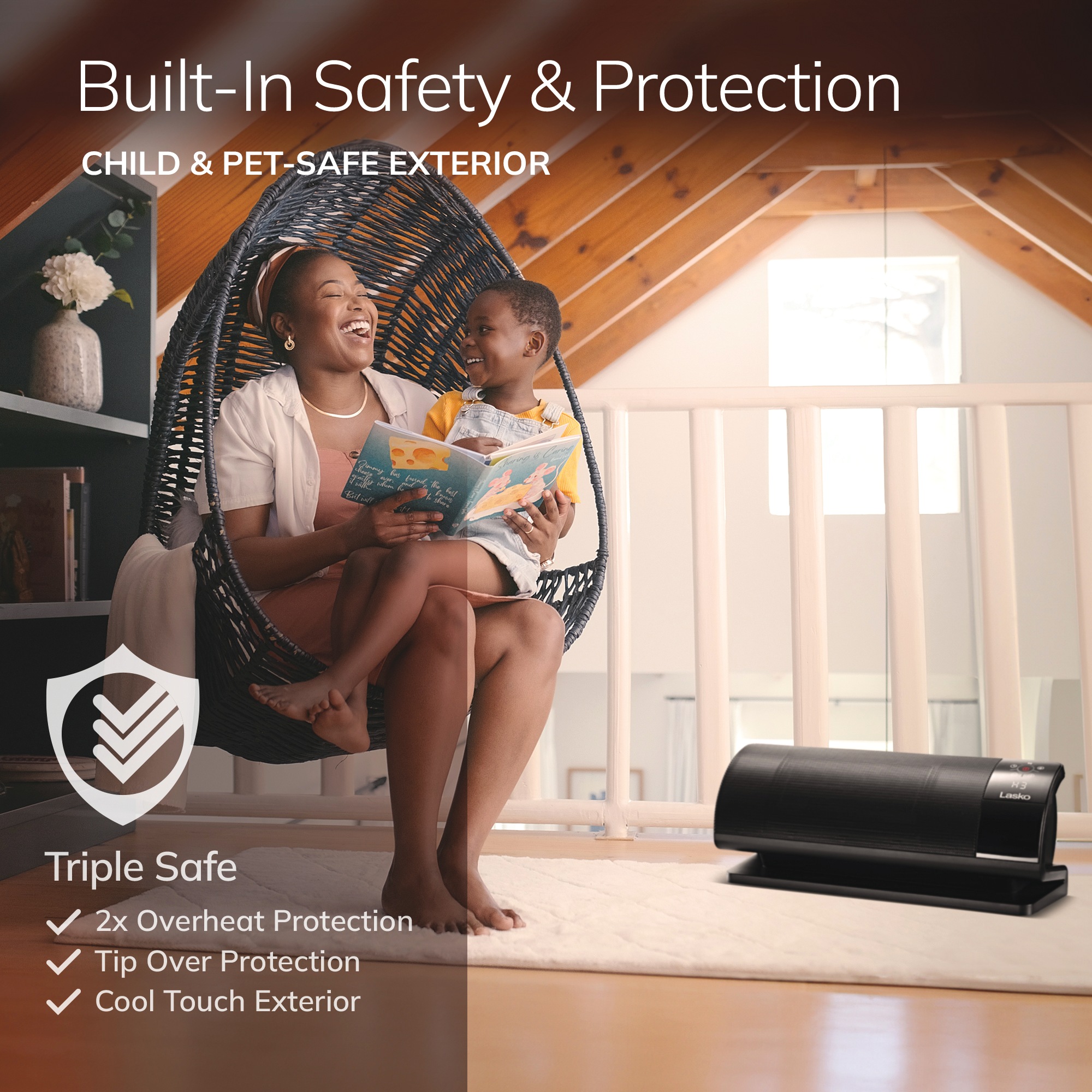 Lasko Low-Profile Baseboard Heater with Remote