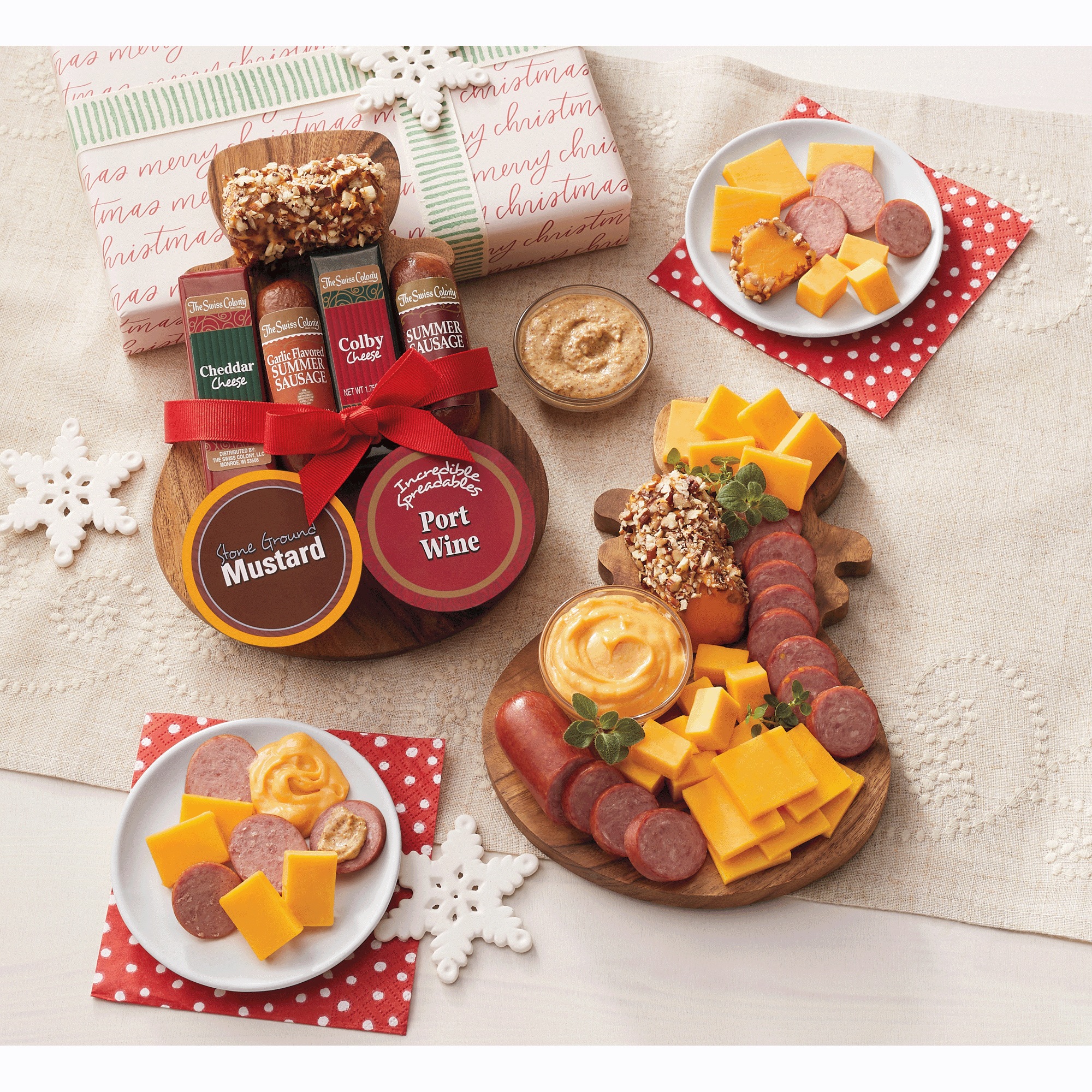 Buy Both & Save - Petits Fours and Snowman Charcuterie Board Bundle