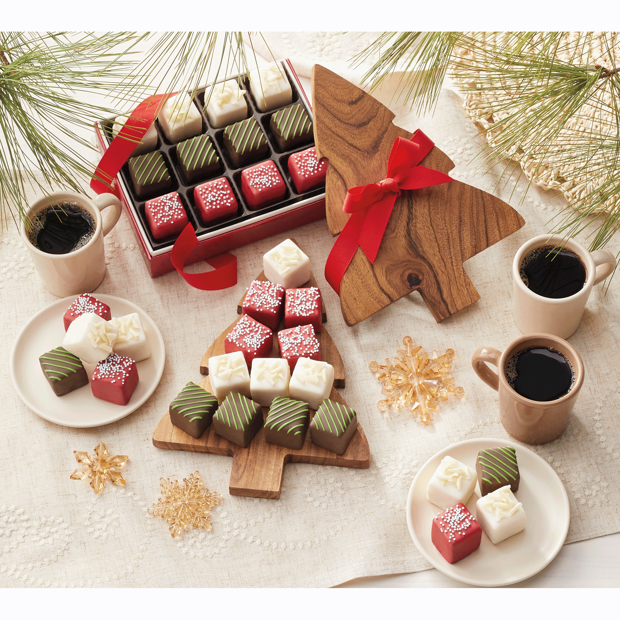 Buy Both & Save - Petits Fours and Snowman Charcuterie Board Bundle