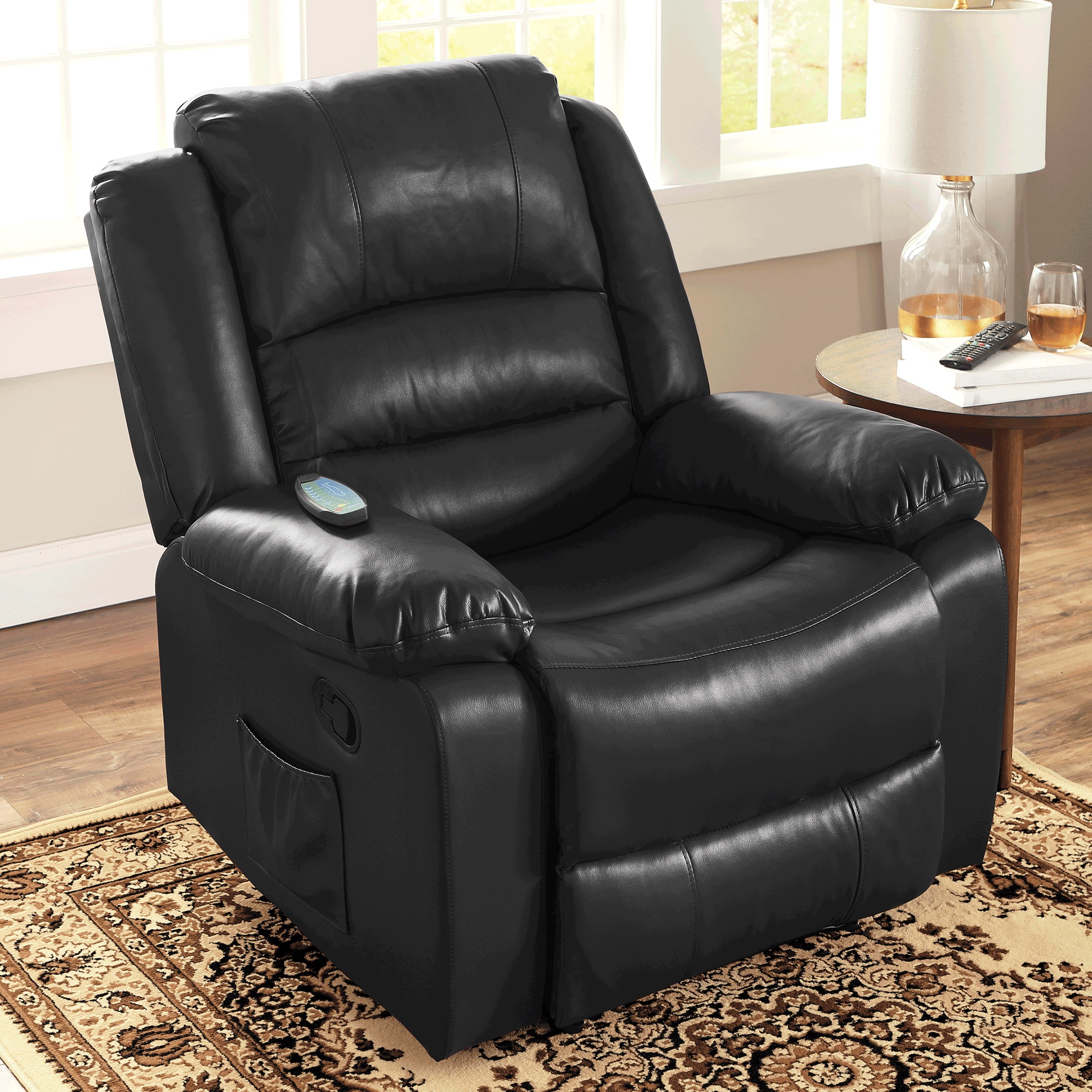 Overstuffed Recliner with Massage
