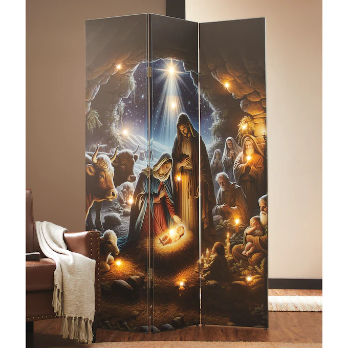 Lit Nativity Room Screen