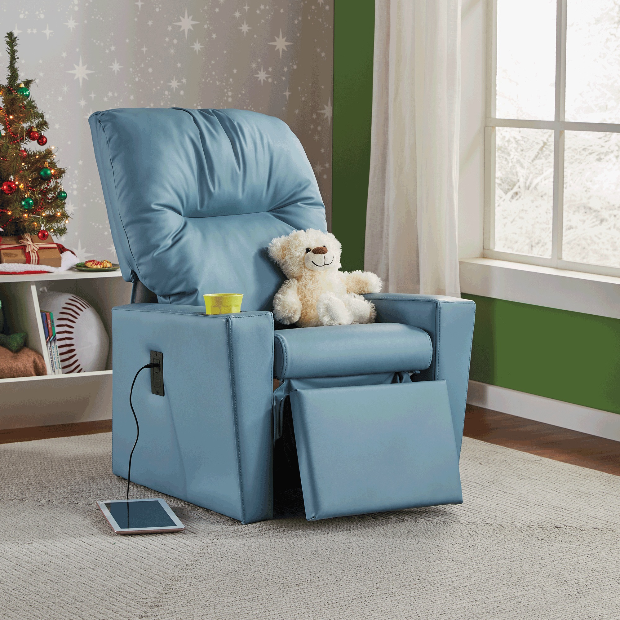 Youth Recliner with USB Ports