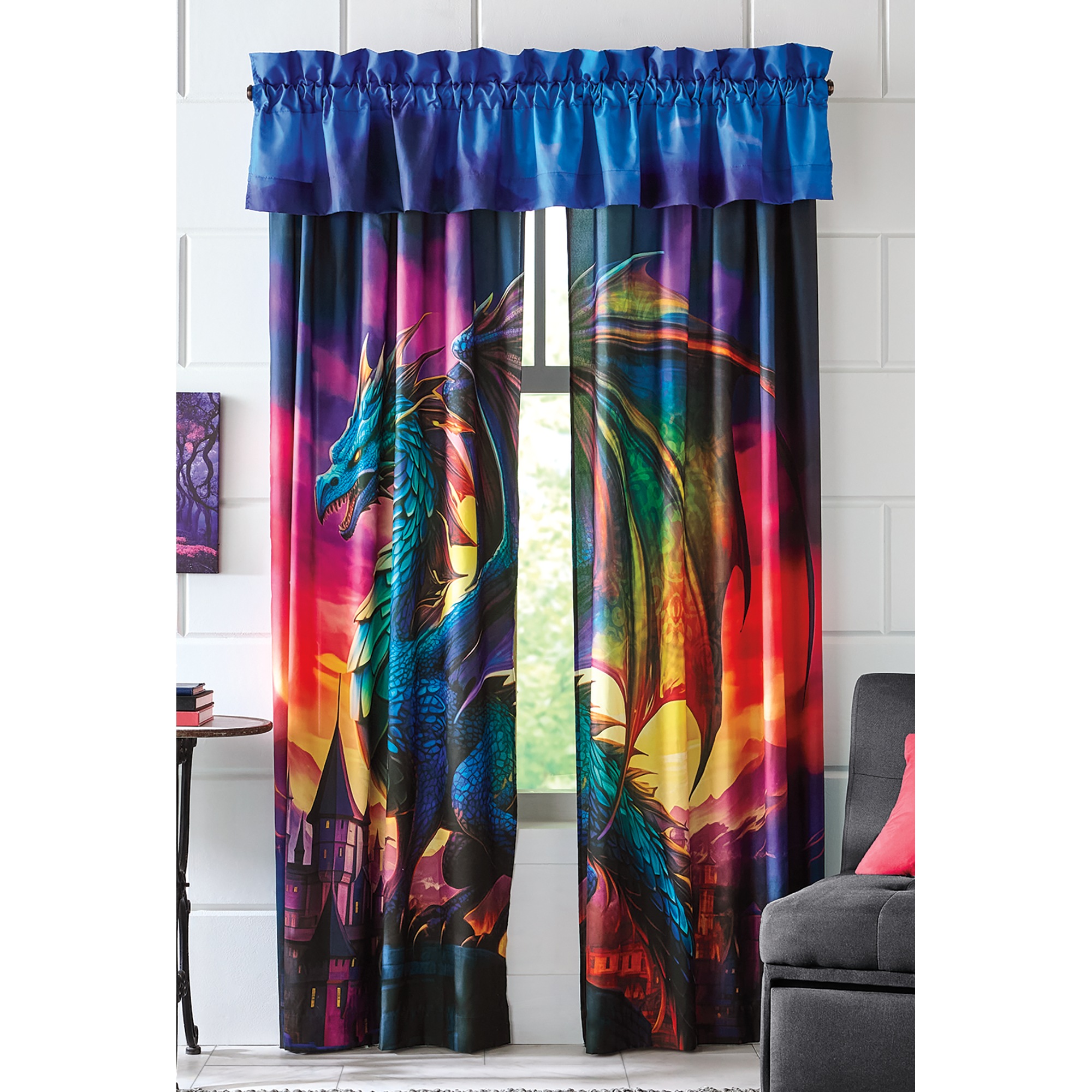 Draco Comforter Set and Window Treatments