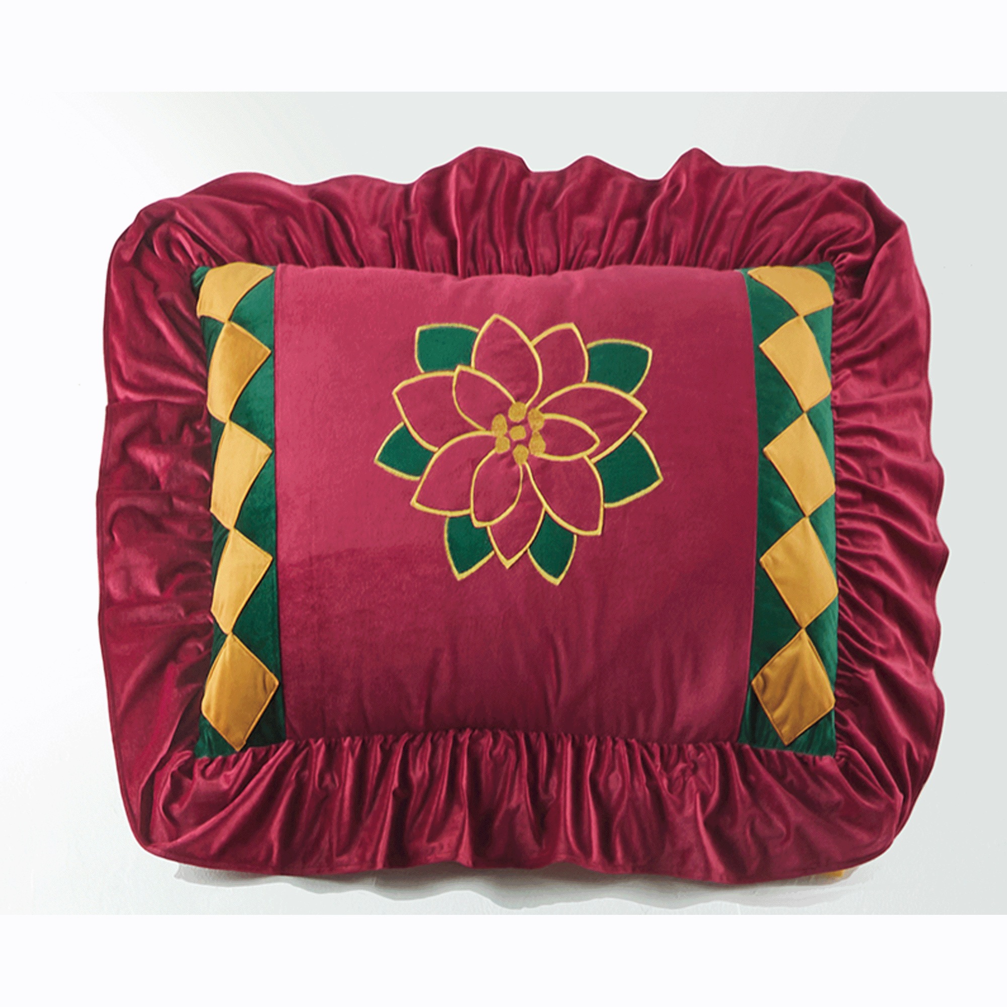 Velvet Patch Holiday Bedspread and Sham 2 Velvet Patch Holiday Bedspread and Sham