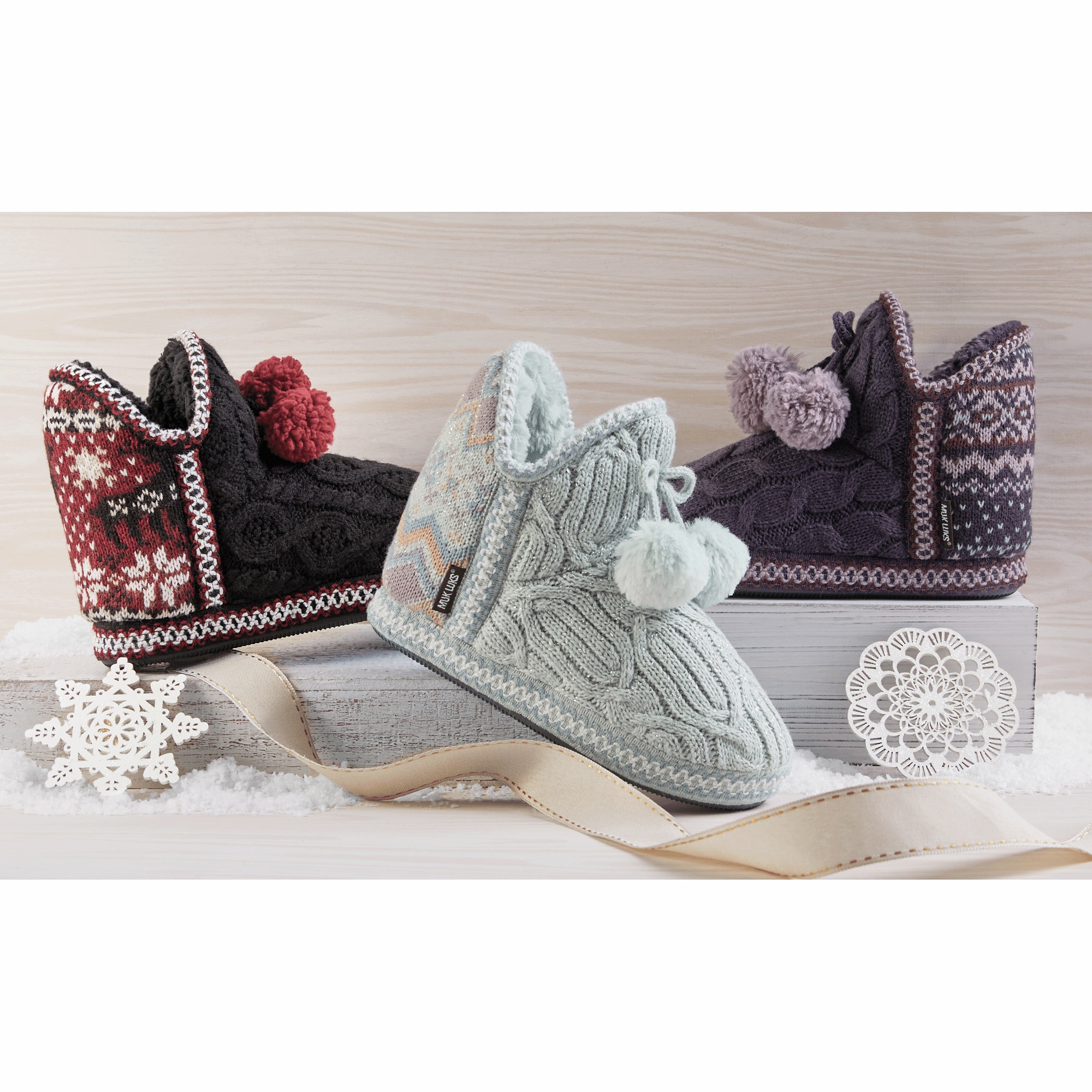 MUK LUKS Amira Slipper Bootie