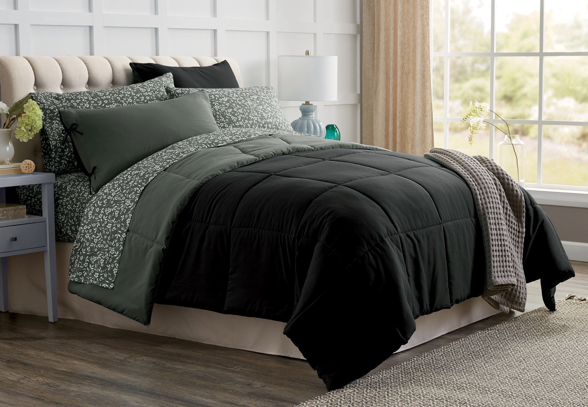 Color Connection Reversible Down-Alternative Comforter Set