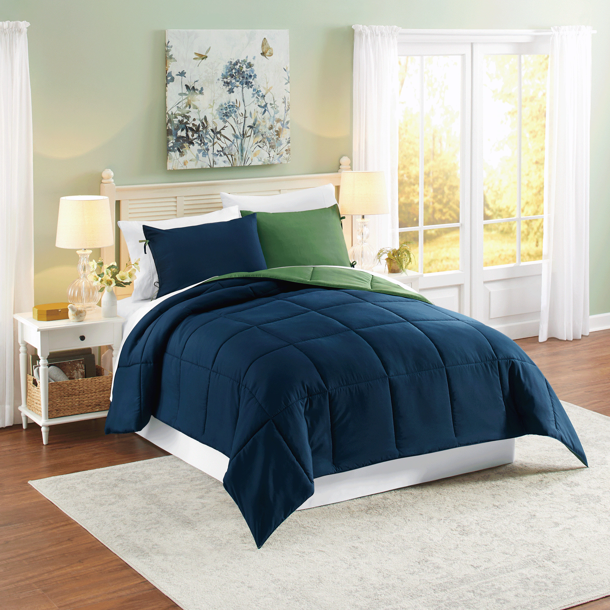 Color Connection Reversible Down-Alternative Comforter Set