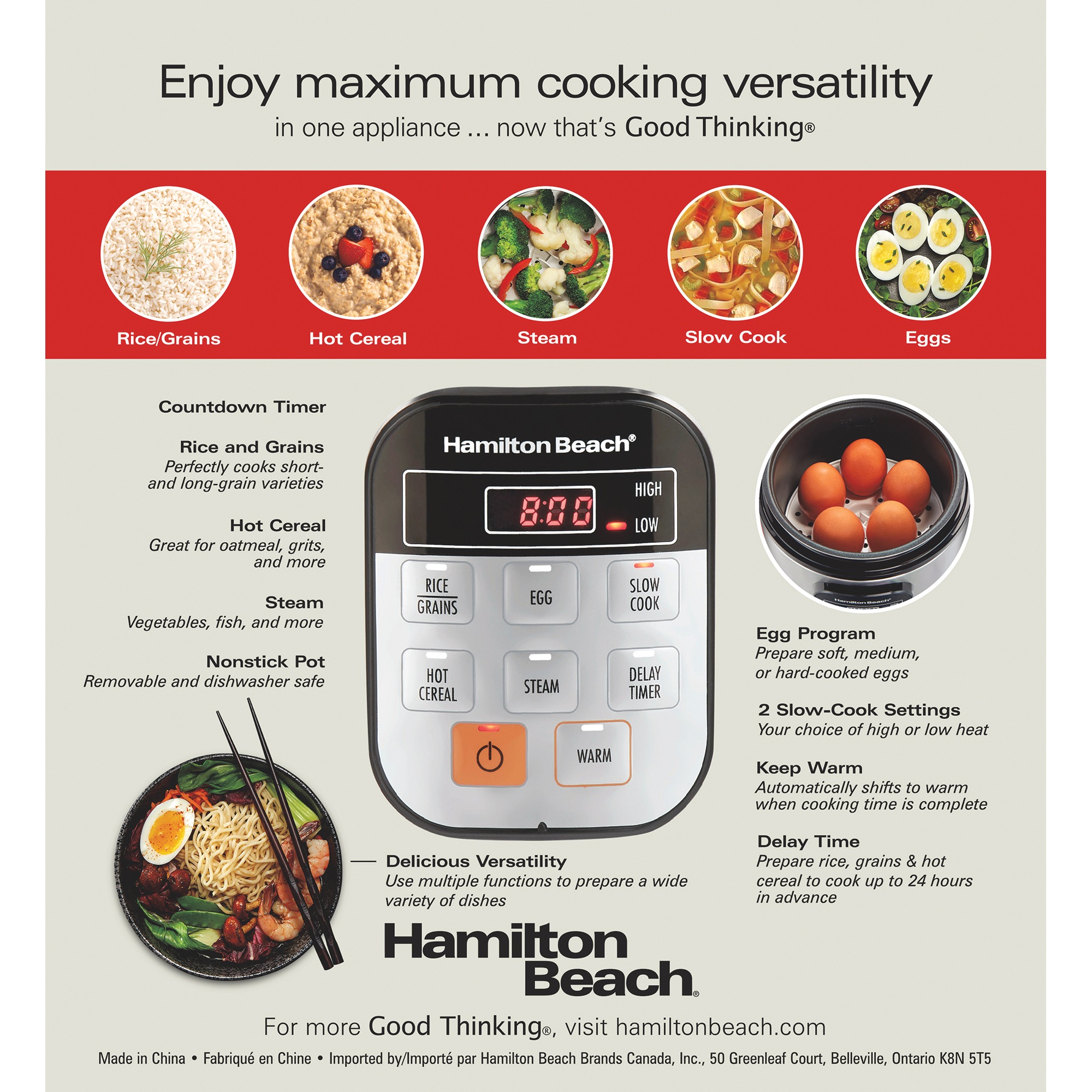 Hamilton Beach Compact Multi-Cooker 8 Hamilton Beach Compact Multi-Cooker
