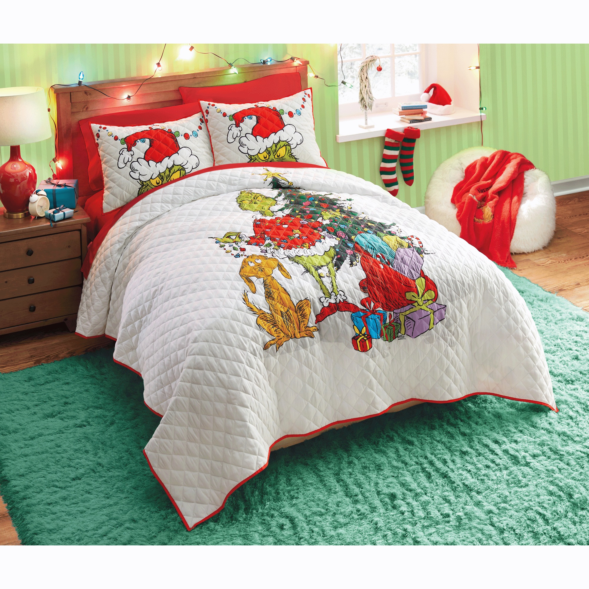 Grinchmas 3-Piece Quilt Set