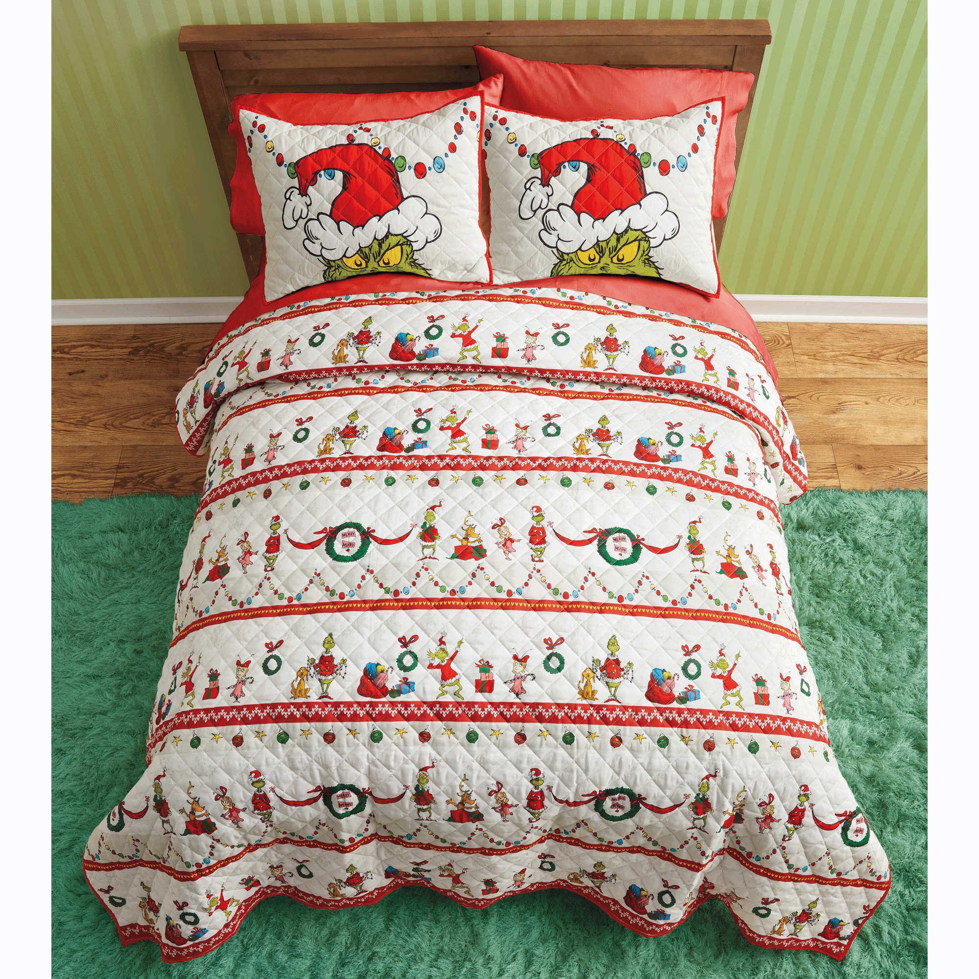 Grinchmas 3-Piece Quilt Set