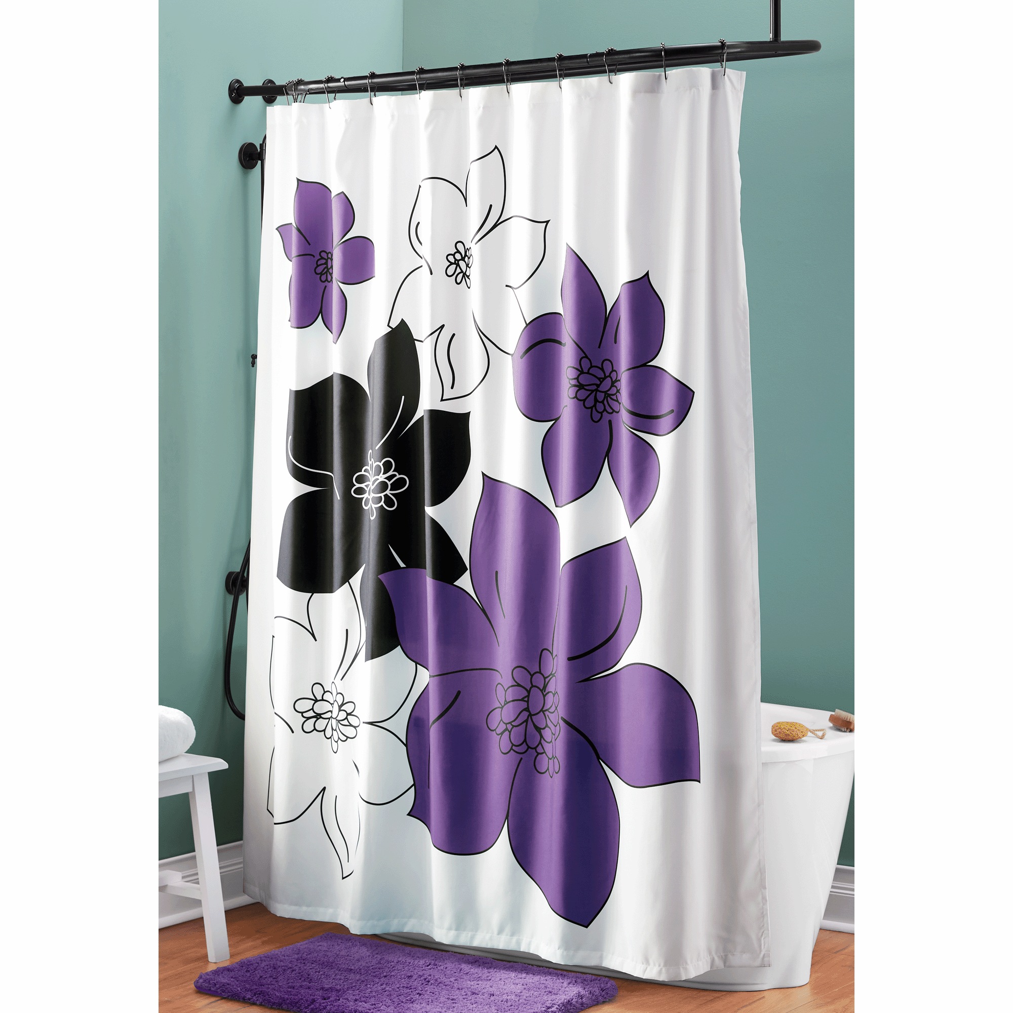 Color Connection Melina Shower Curtain 1 Color Connection Melina Shower Curtain