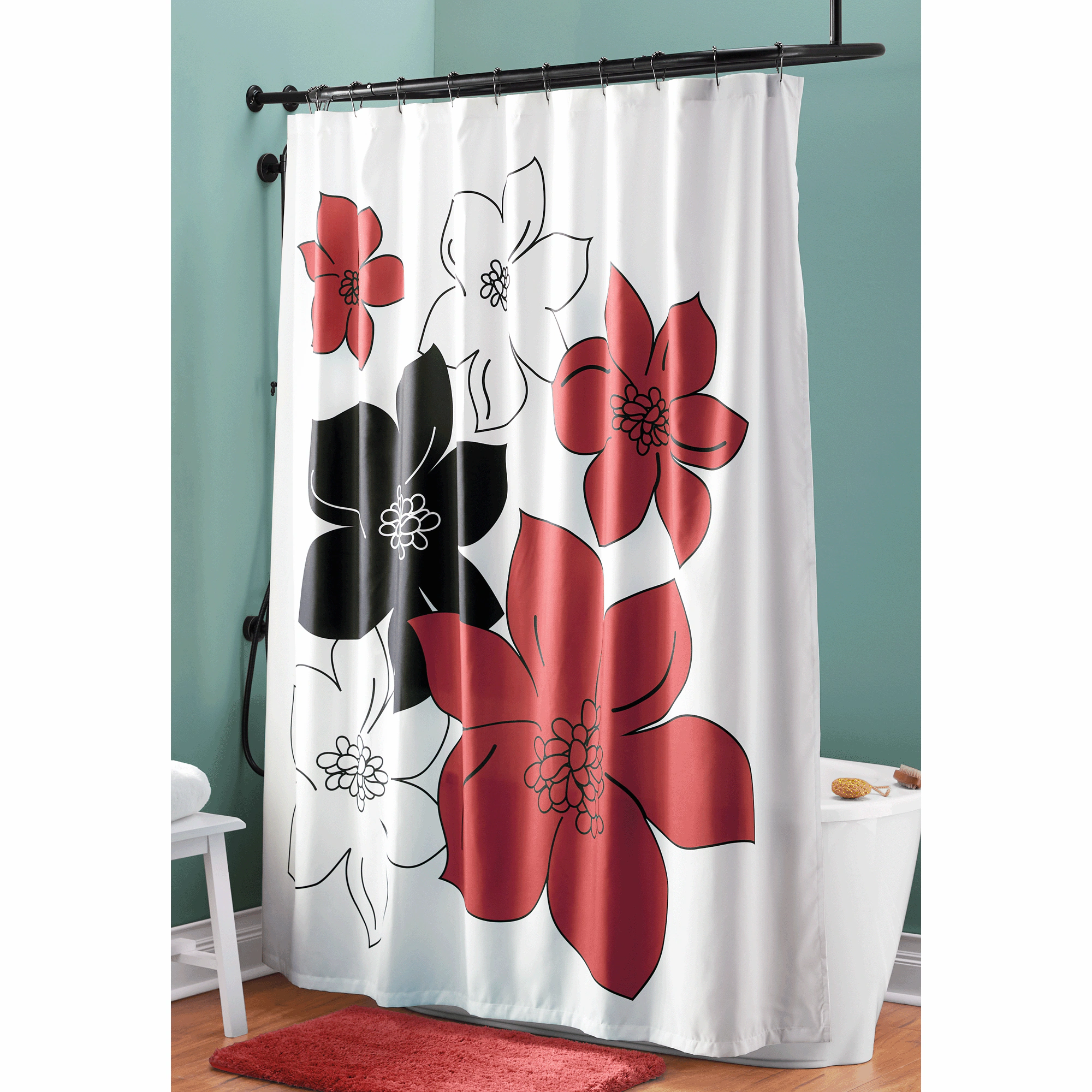 Color Connection Melina Shower Curtain 2 Color Connection Melina Shower Curtain