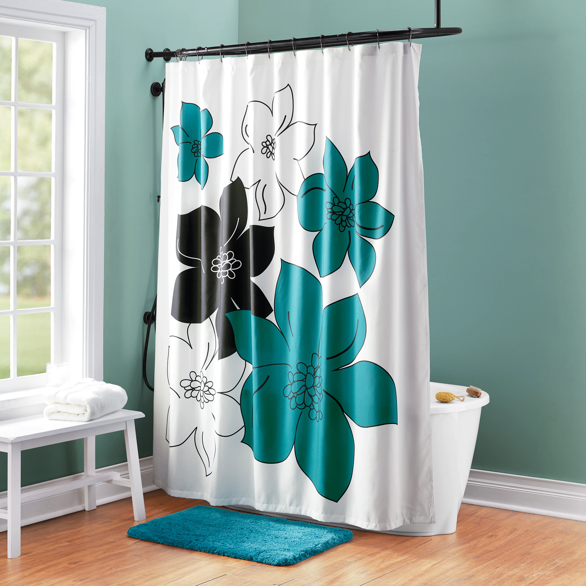 Color Connection Melina Shower Curtain 3 Color Connection Melina Shower Curtain