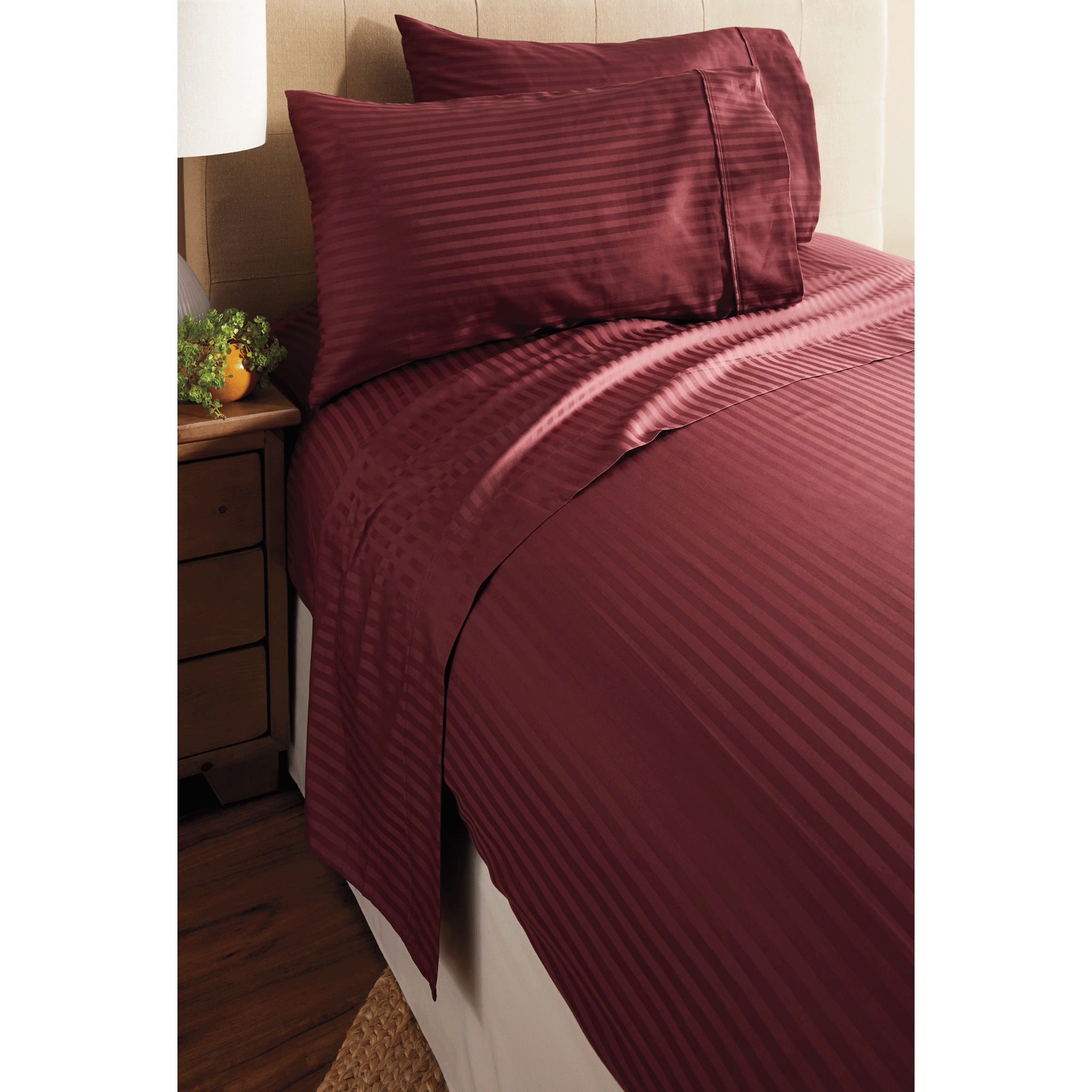 400-Thread Count Egyptian Cotton Woven Stripe Sheet Set