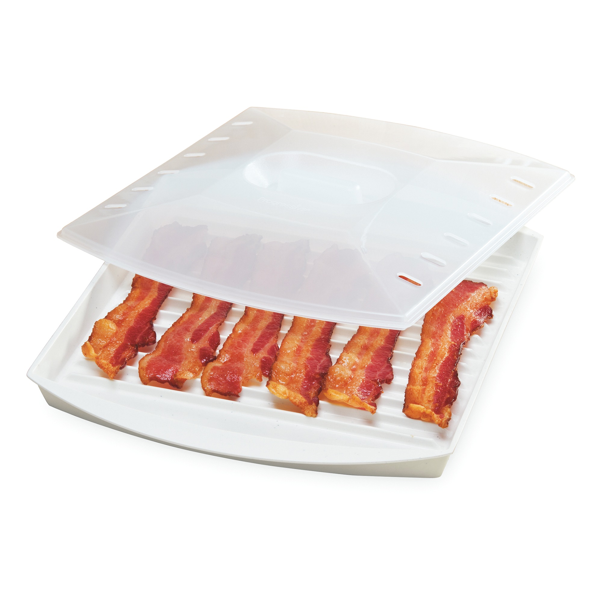 Progressive Microwave Bacon Grill with Cover and Fat-Draining Design 2 Progressive Microwave Bacon Grill with Cover and Fat-Draining Design