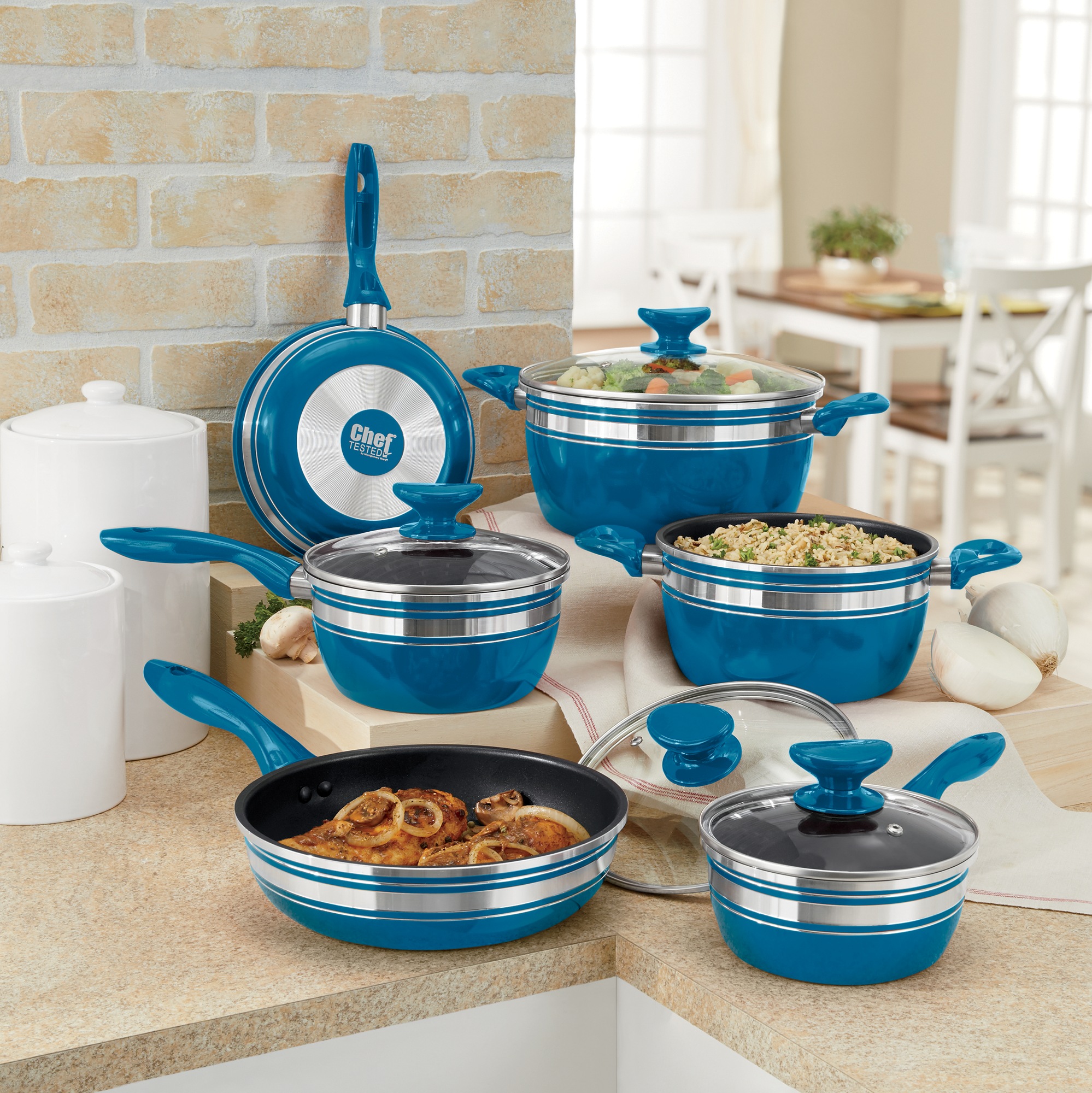 10-Piece Chef Tested® Banded Cookware Set 2 10-Piece Chef Tested® Banded Cookware Set
