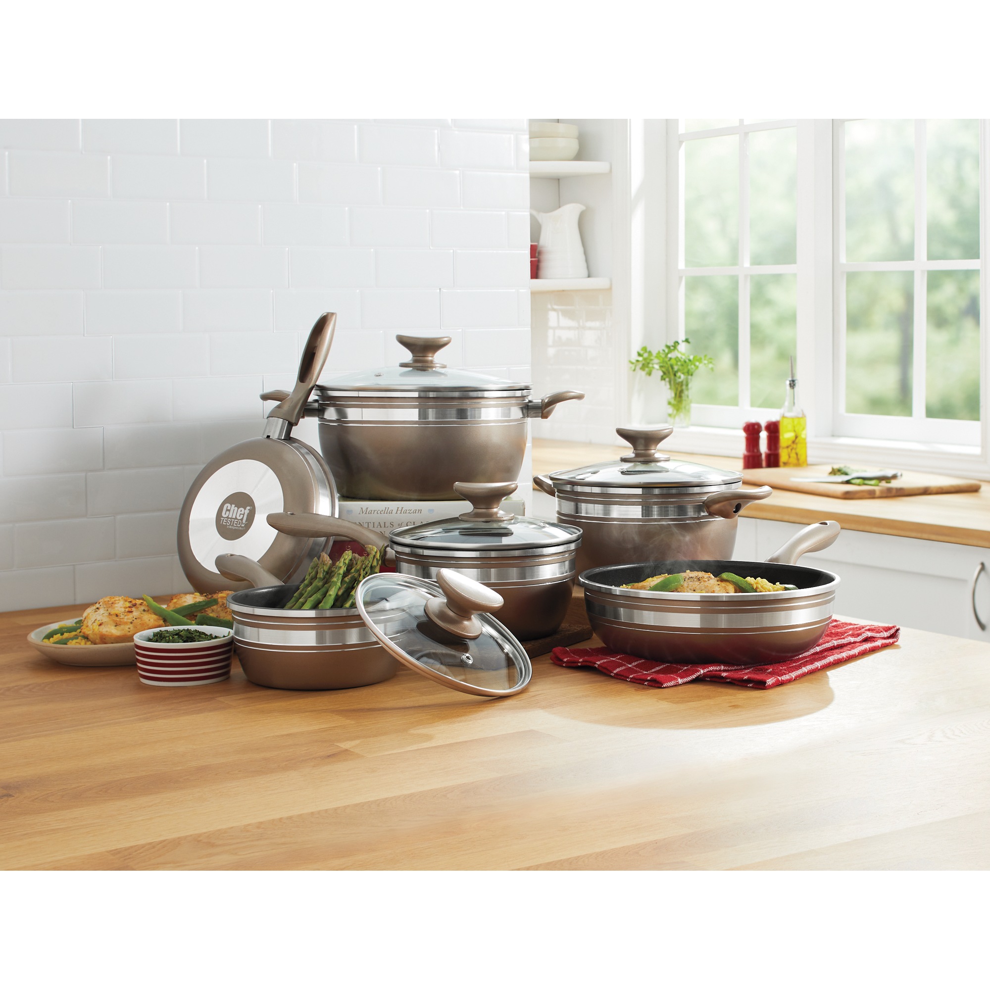 10-Piece Chef Tested® Banded Cookware Set 3 10-Piece Chef Tested® Banded Cookware Set