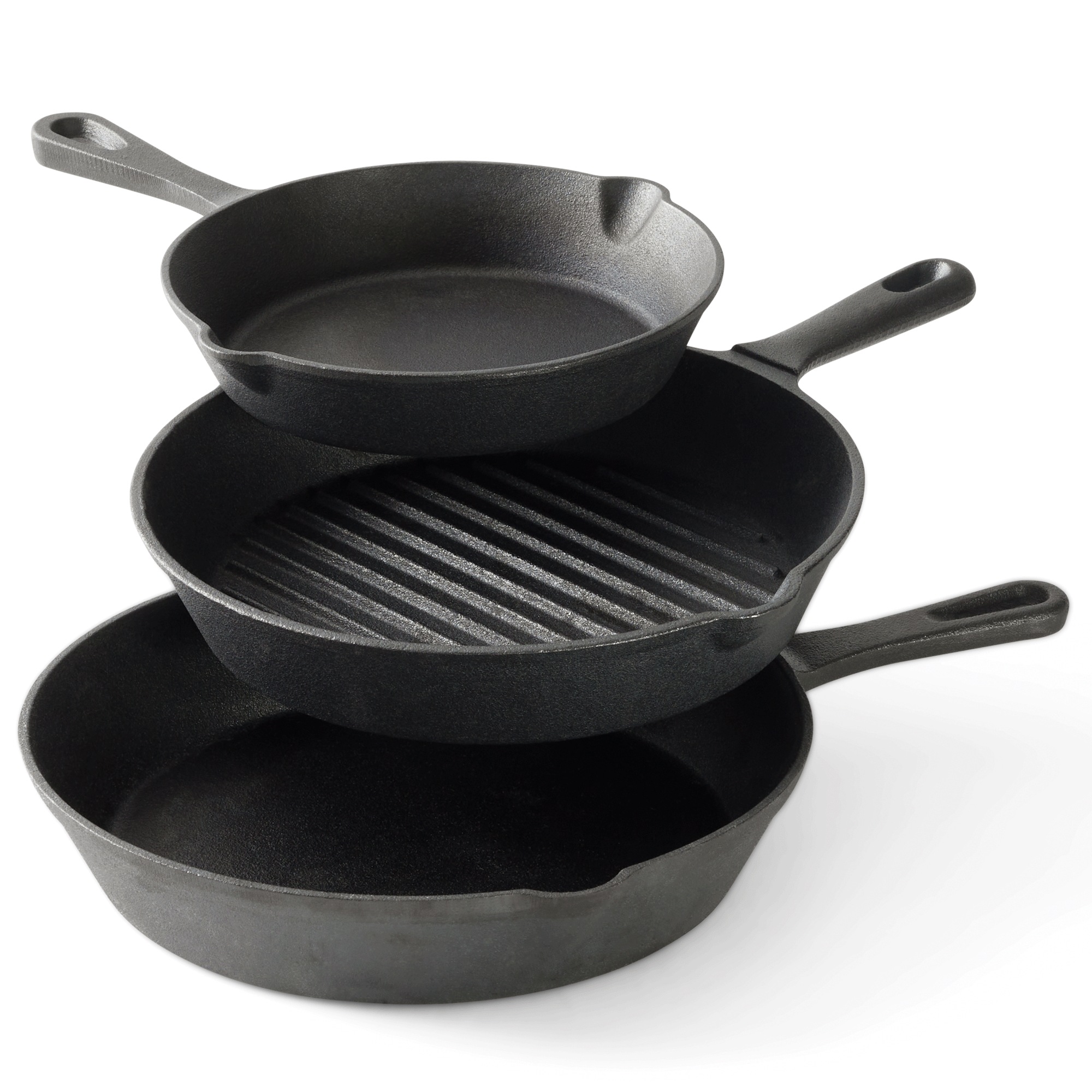 Piece Pre-Seasoned Cast Iron Cookware Set with Skillets and Dutch Oven