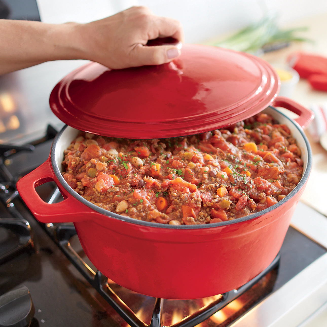 7-Qt. Enameled Cast Iron Casserole with Lid 4 7-Qt. Enameled Cast Iron Casserole with Lid