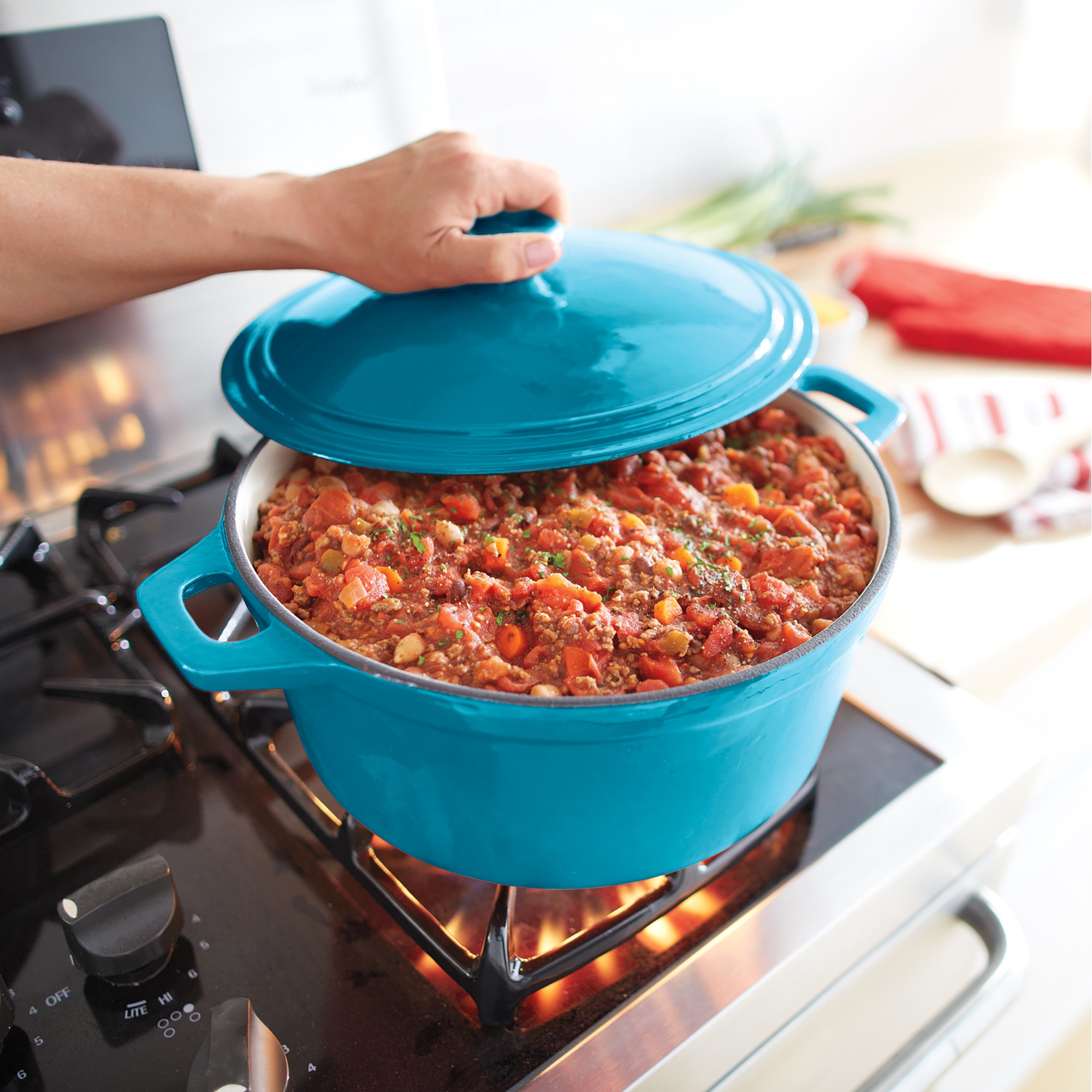 7-Qt. Enameled Cast Iron Casserole with Lid 6 7-Qt. Enameled Cast Iron Casserole with Lid