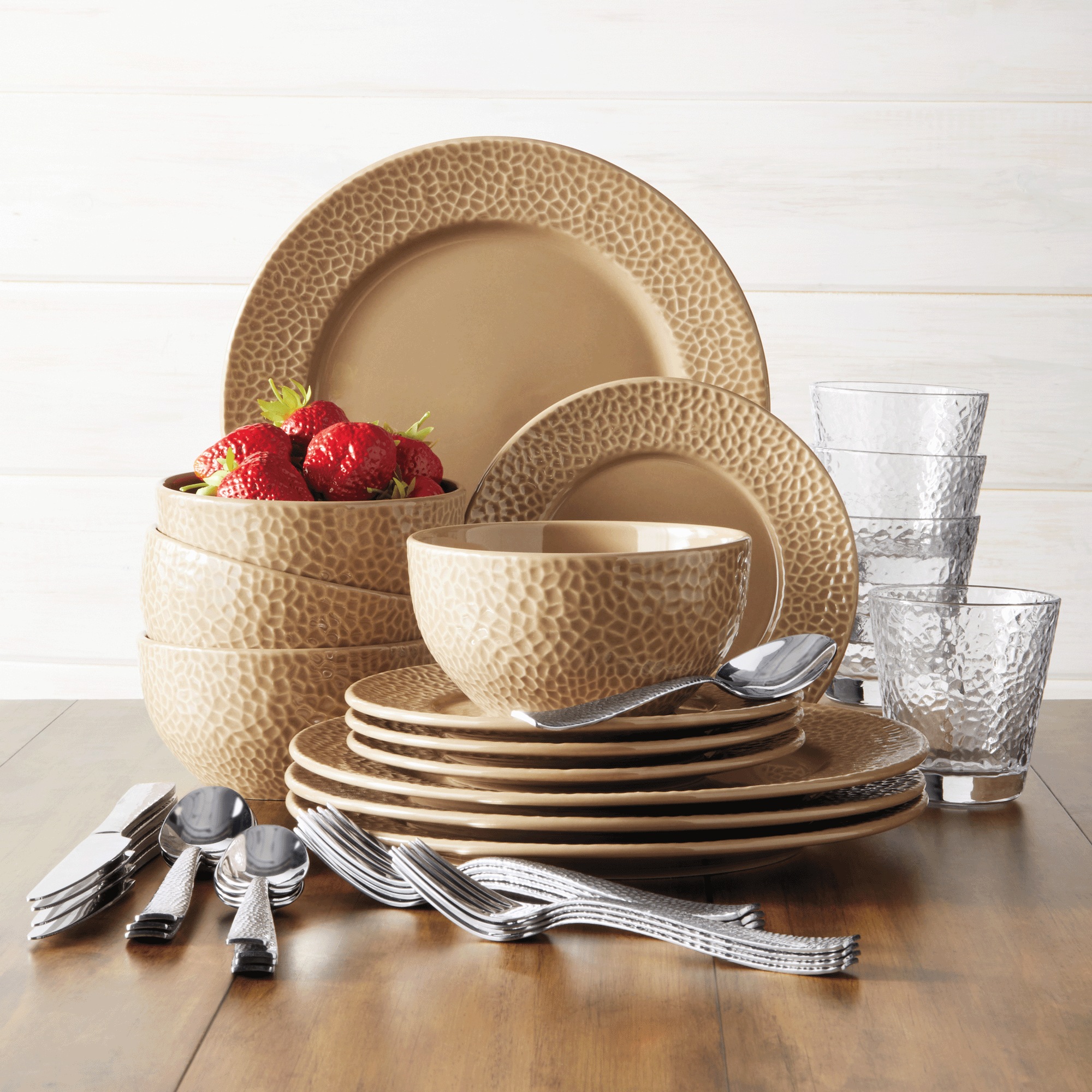 36-Piece Solid Round Dinnerware Set