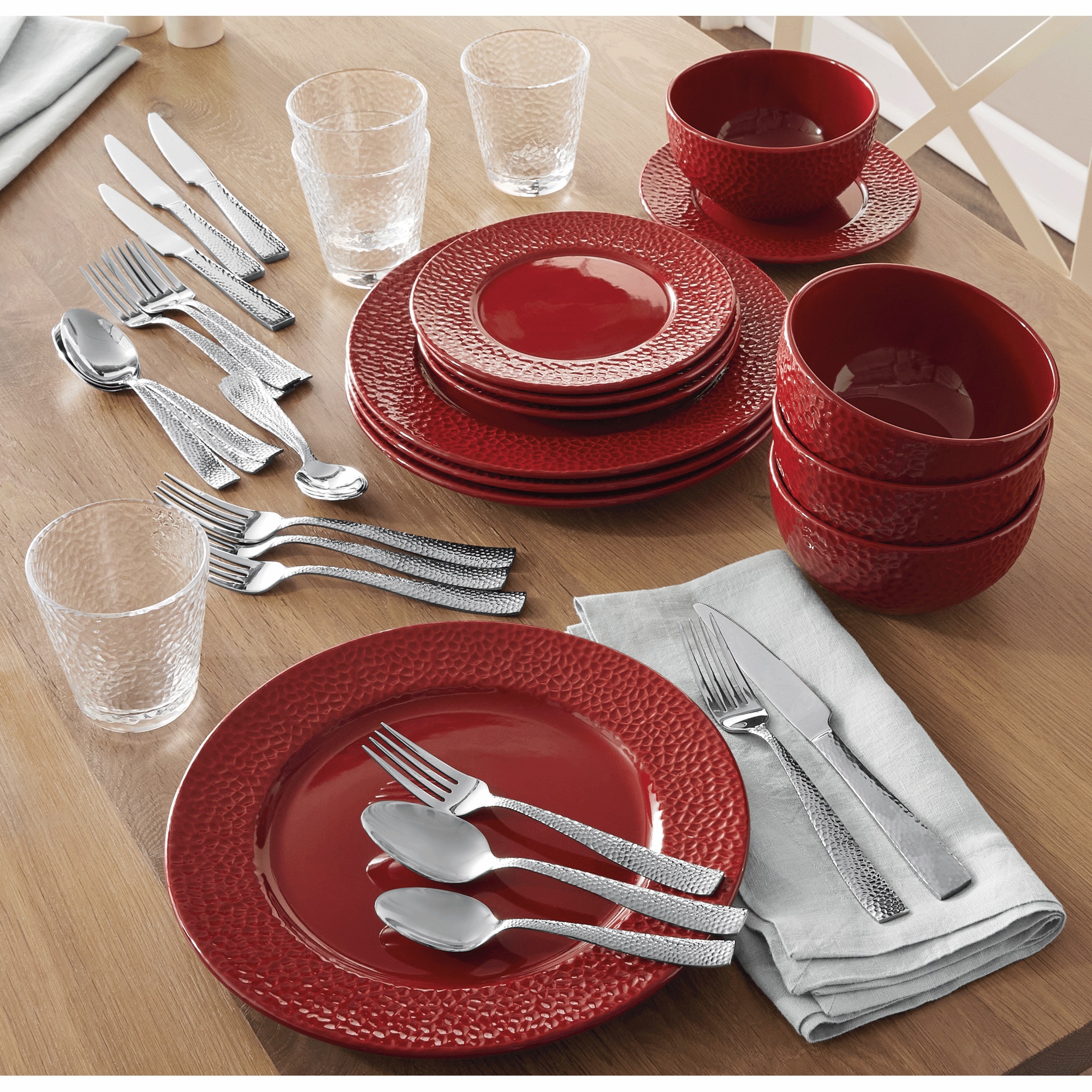 36-Piece Solid Round Dinnerware Set