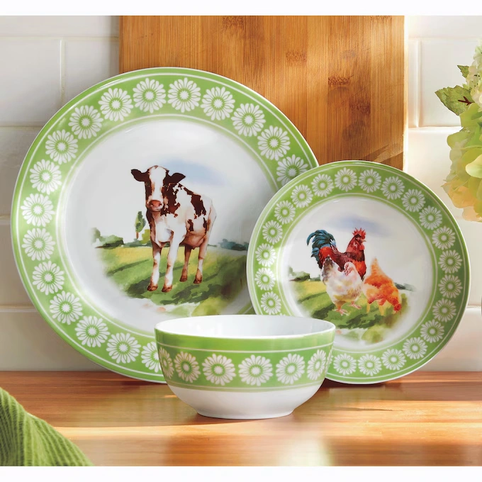 Colorful Farm Dinnerware Set