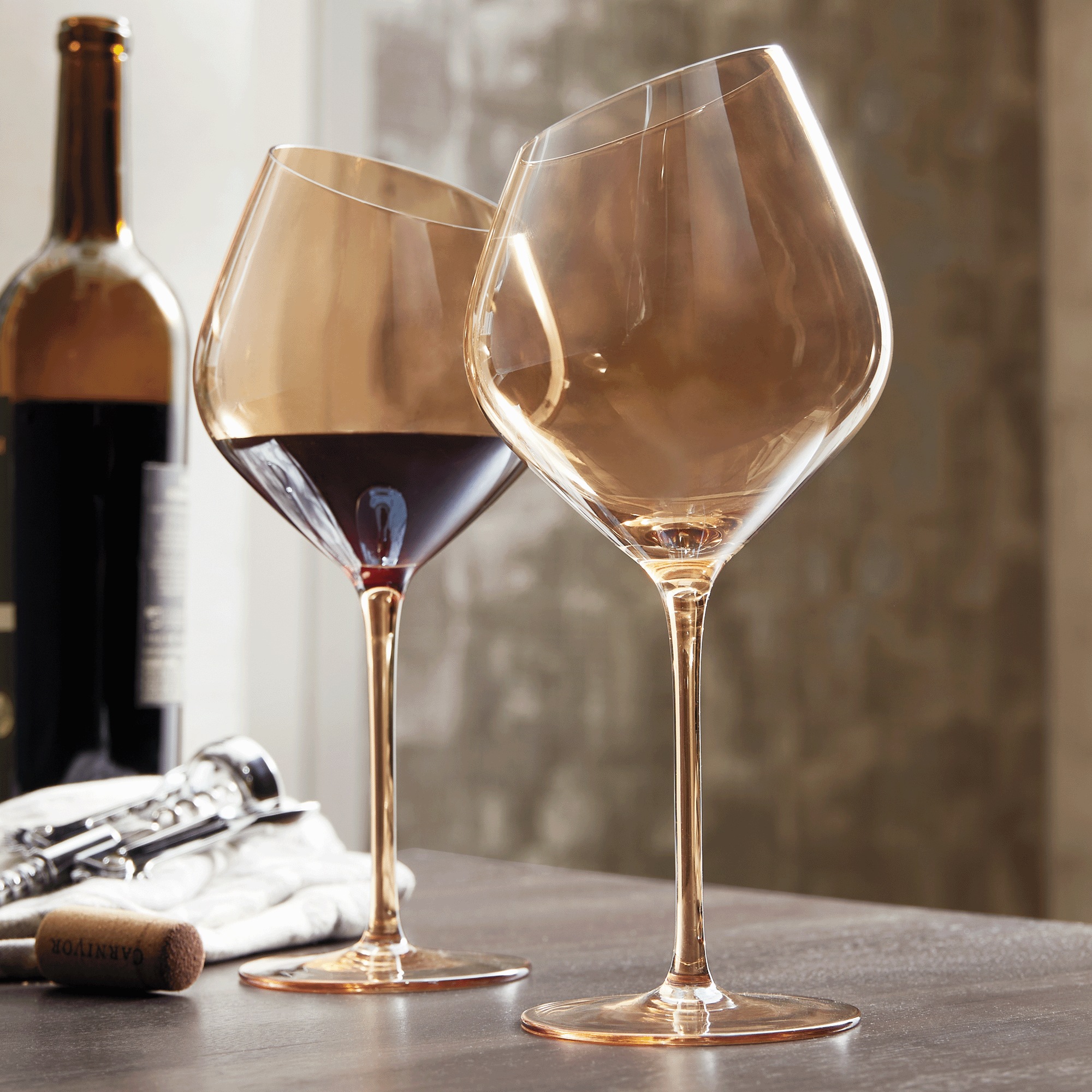 Jeanne Fitz Slant Set of 2 Wine Glasses