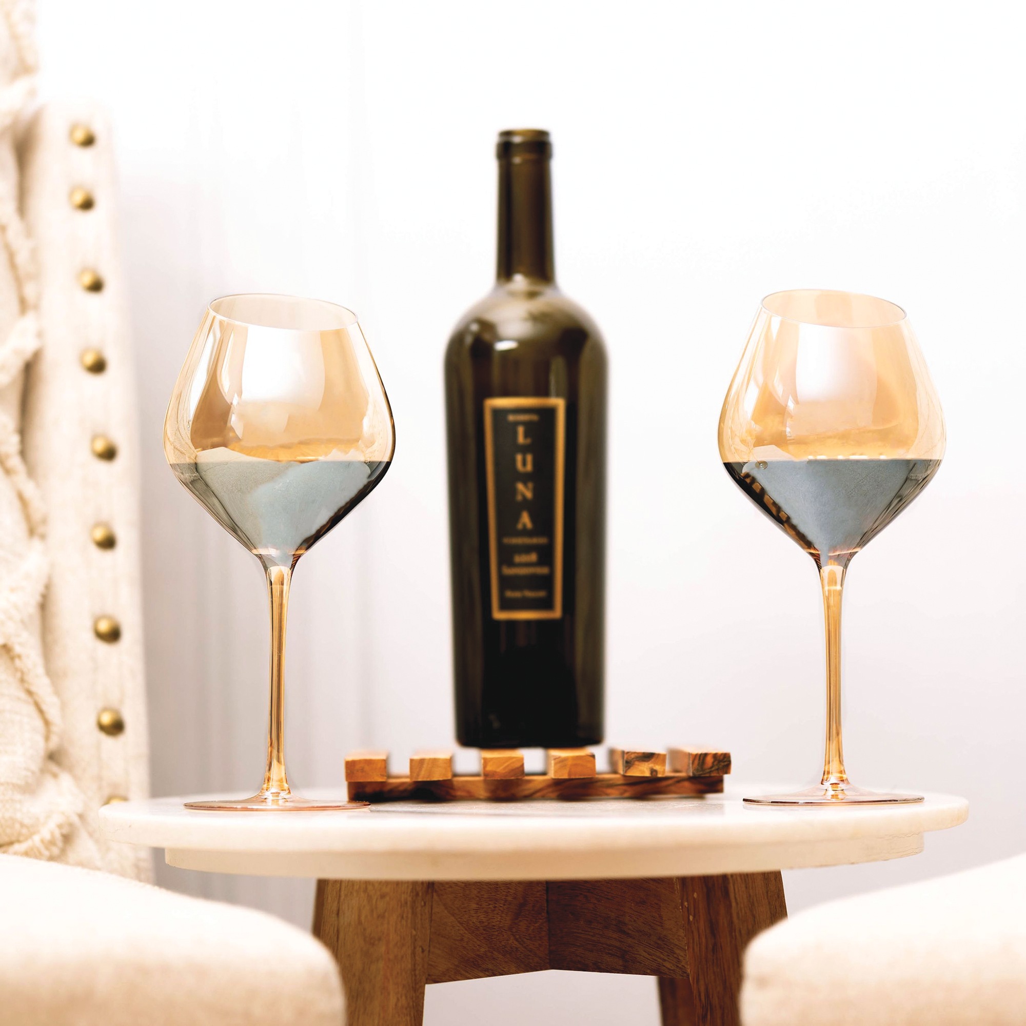Jeanne Fitz Slant Set of 2 Wine Glasses