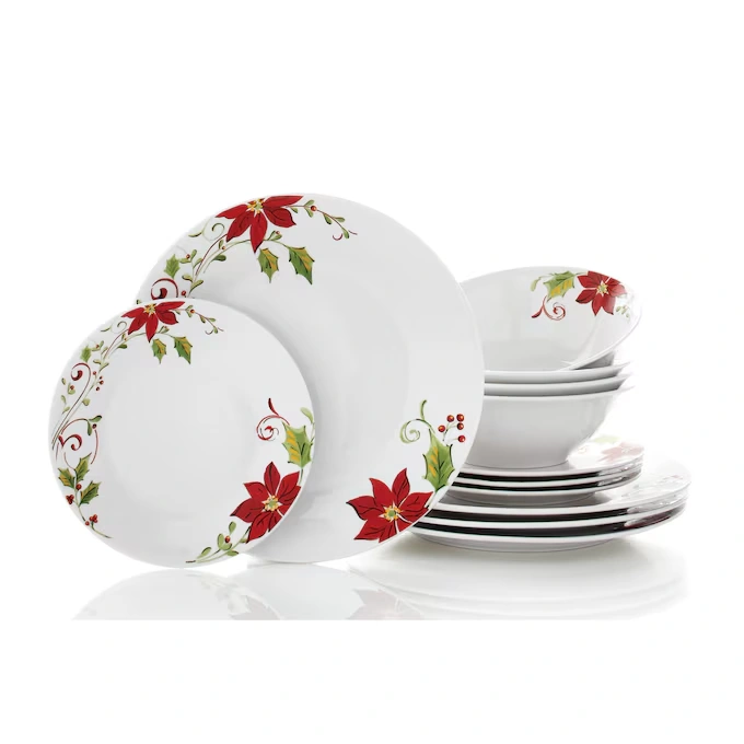 Gibson Wintertide 12-Piece Dinnerware Set