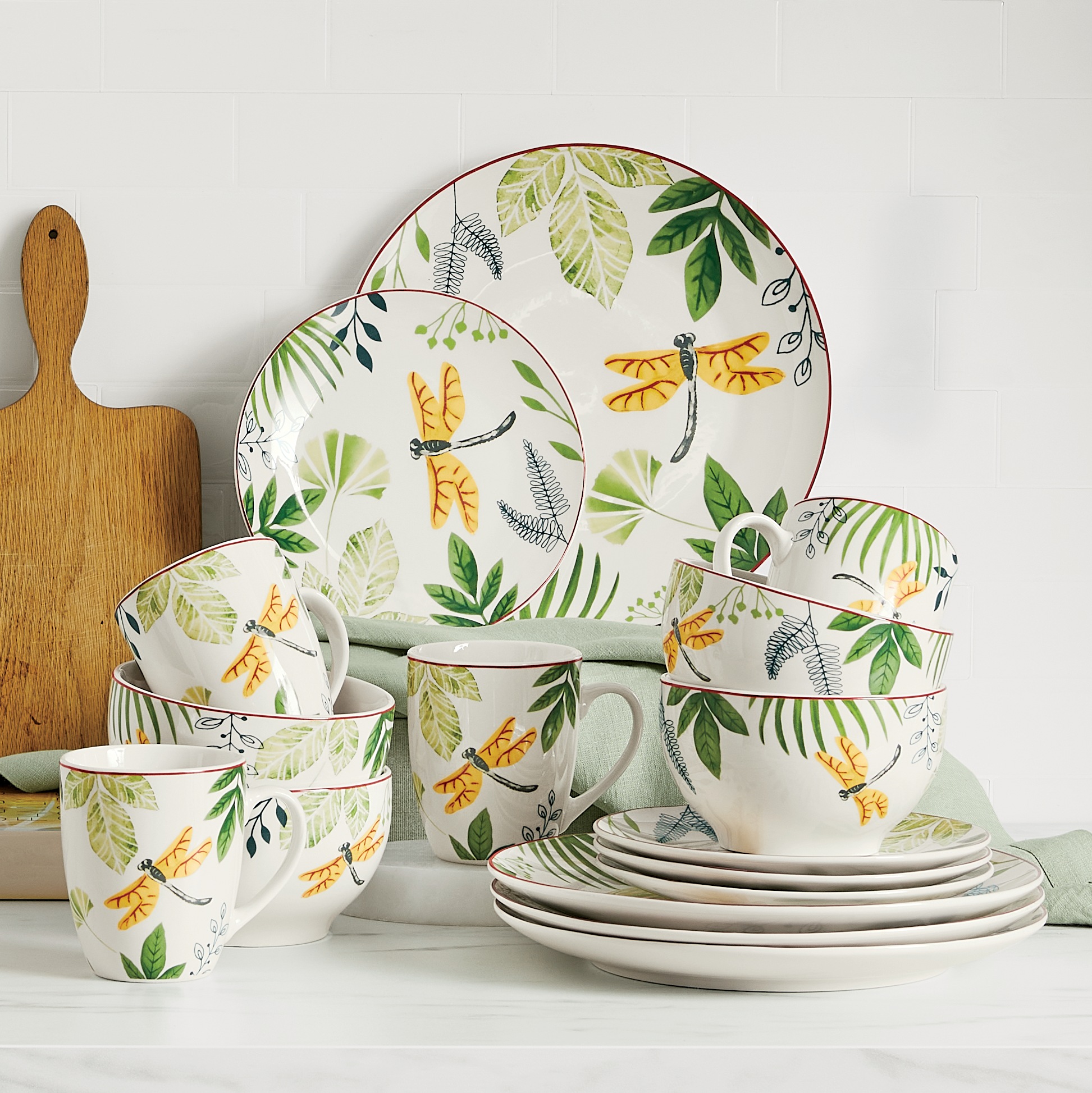 Dragonfly Dinnerware and Canister Sets