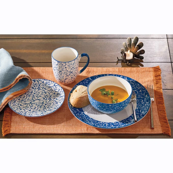 16-Piece Chinoiserie Dinnerware Set