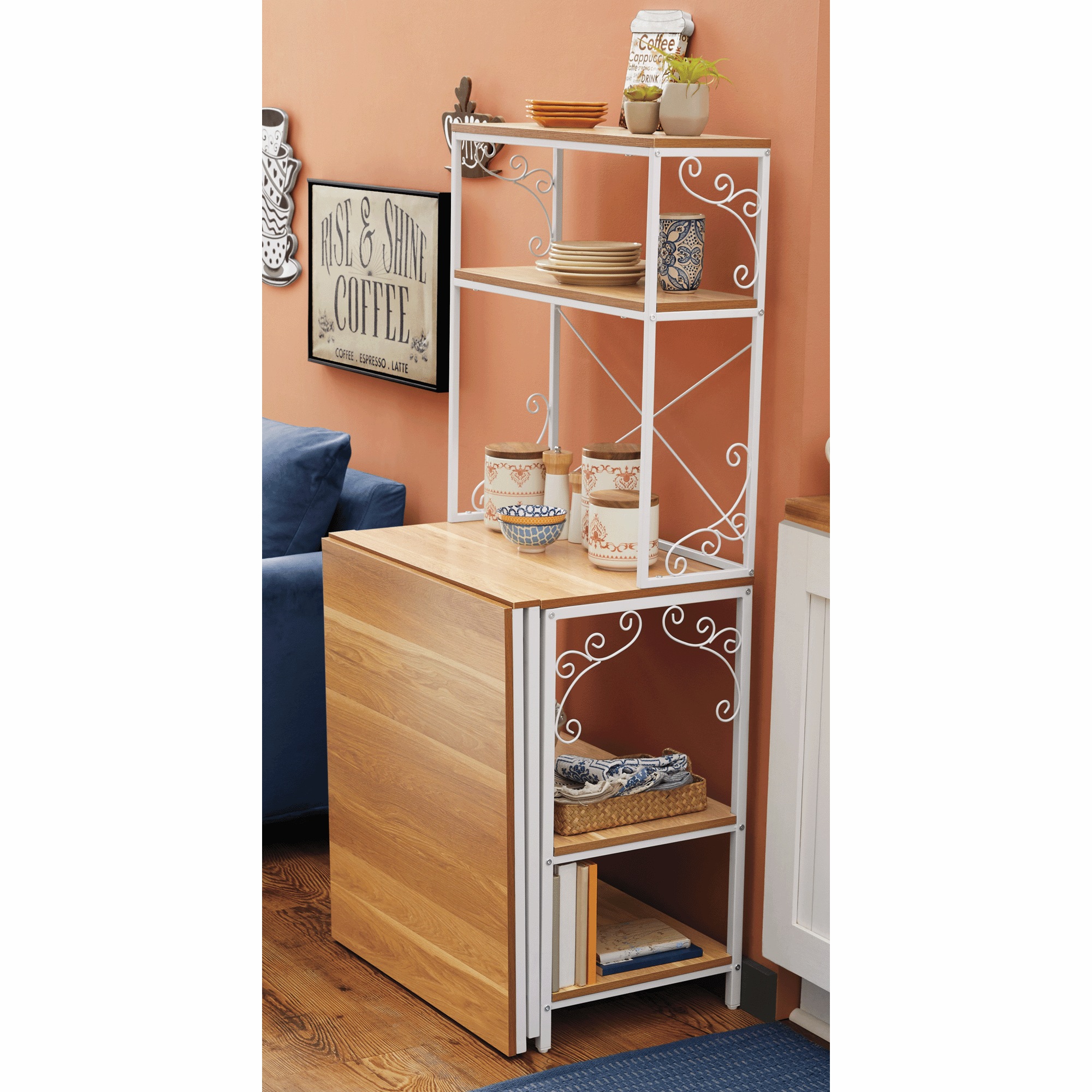 Bakster Shelves with Foldout Table