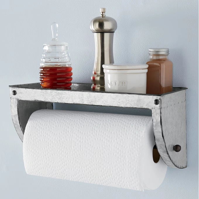 Galvanized Paper Towel Wall Shelf 1 Galvanized Paper Towel Wall Shelf