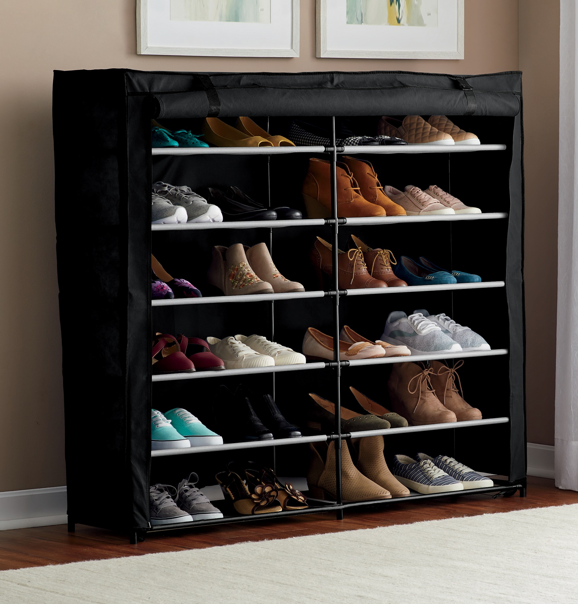 6-Layer Double Shoe Rack