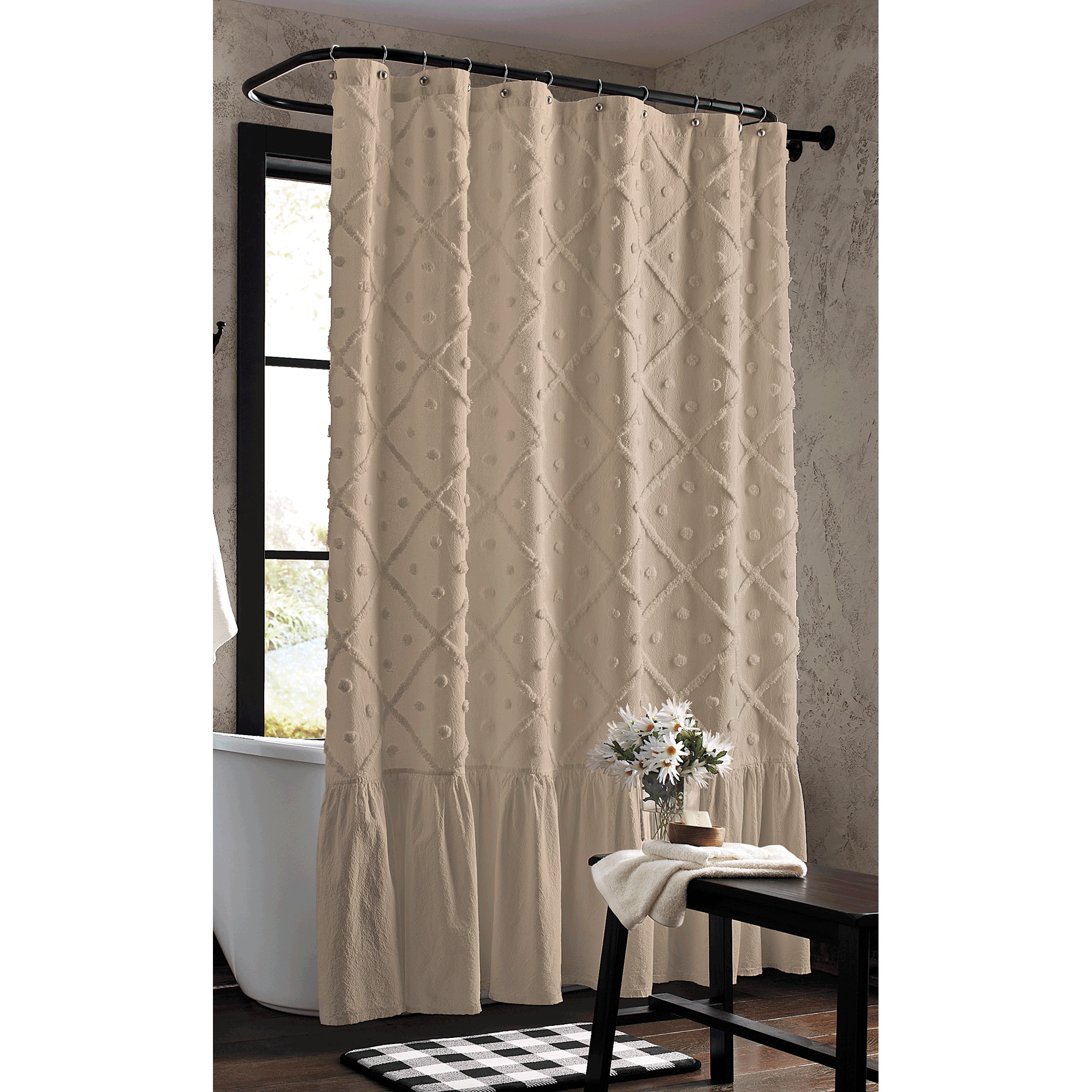 Cate Chenille Shower Curtain