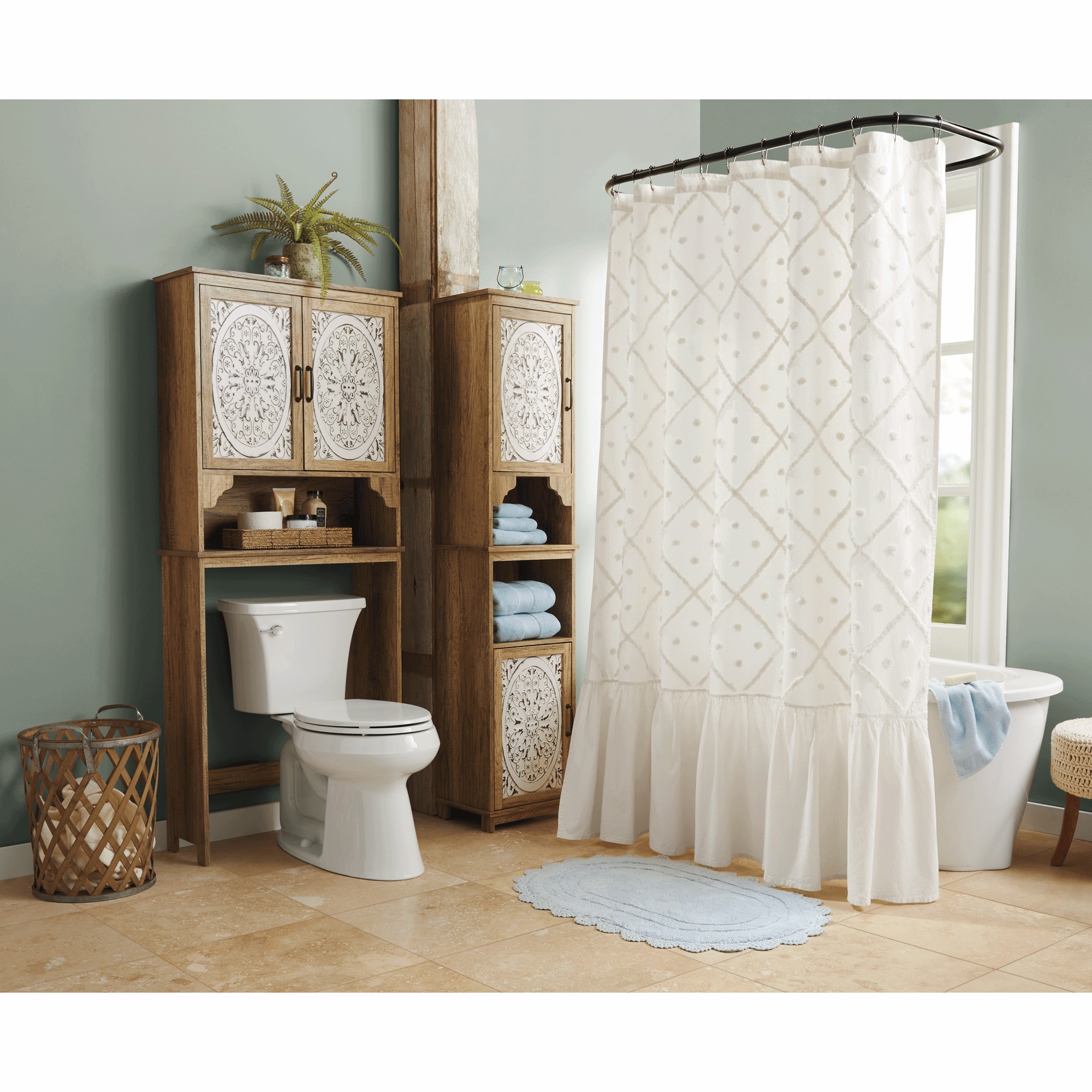 Cate Chenille Shower Curtain