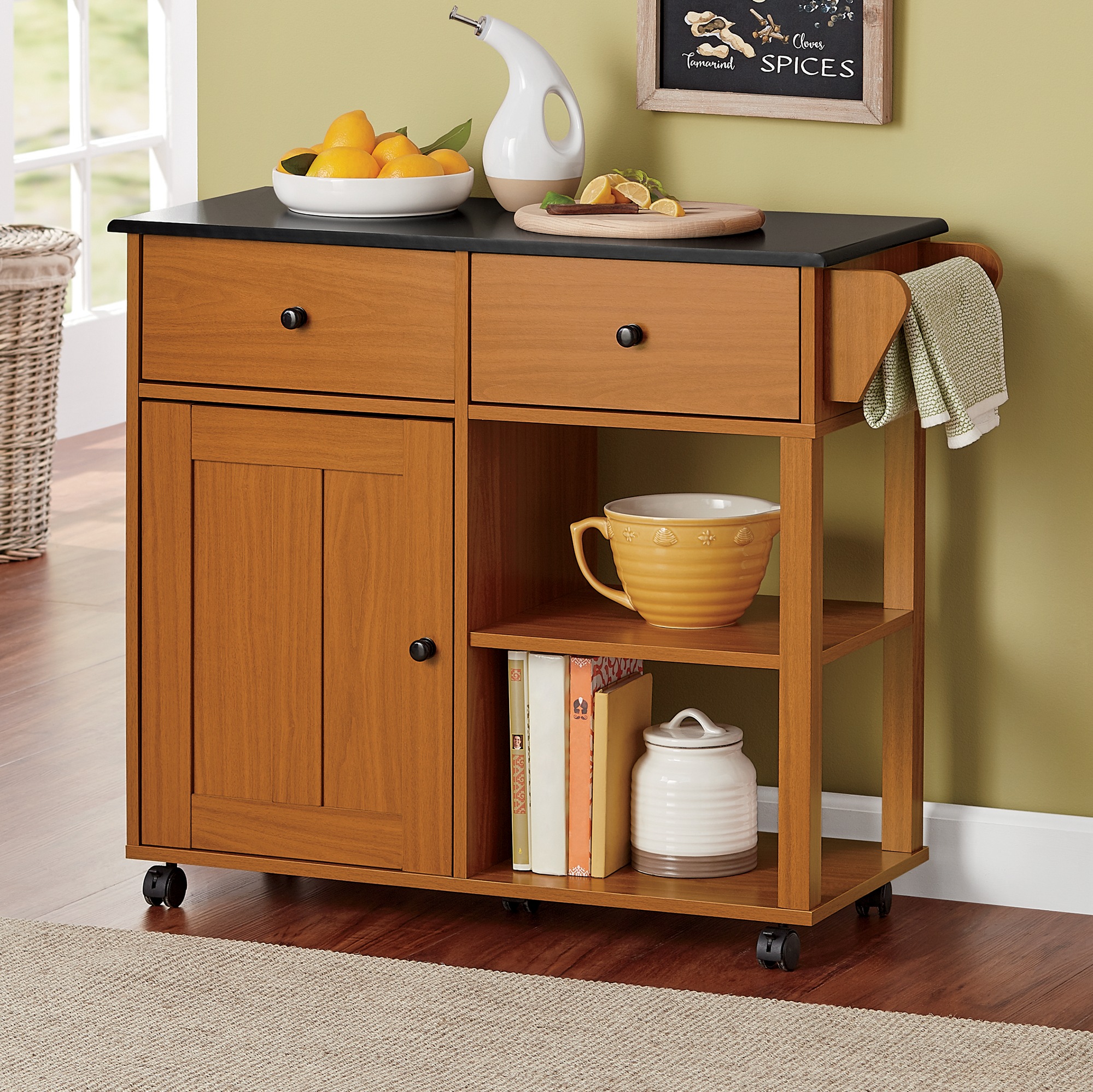 Katie Small Kitchen Cart with Storage