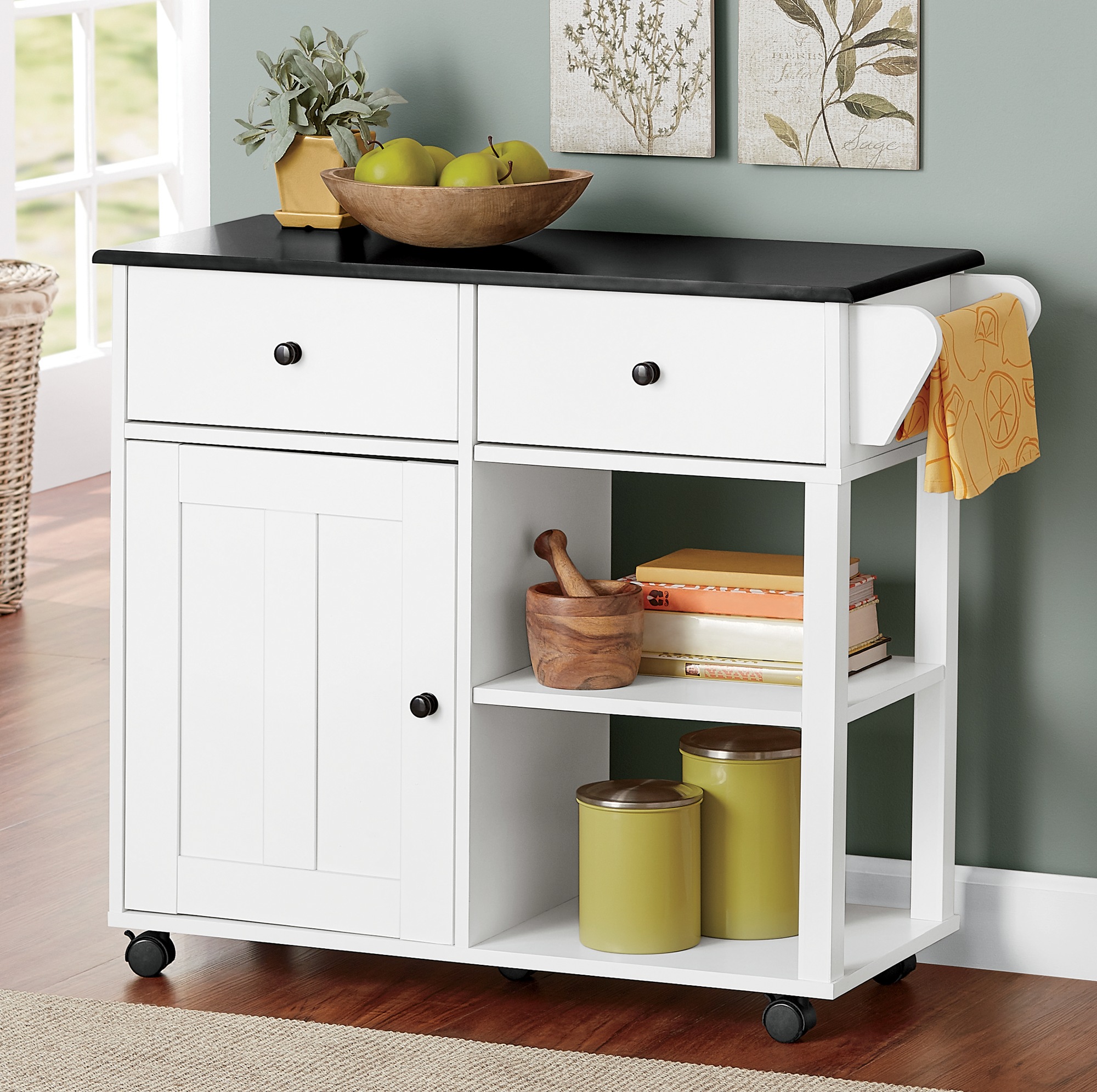 Katie Small Kitchen Cart with Storage