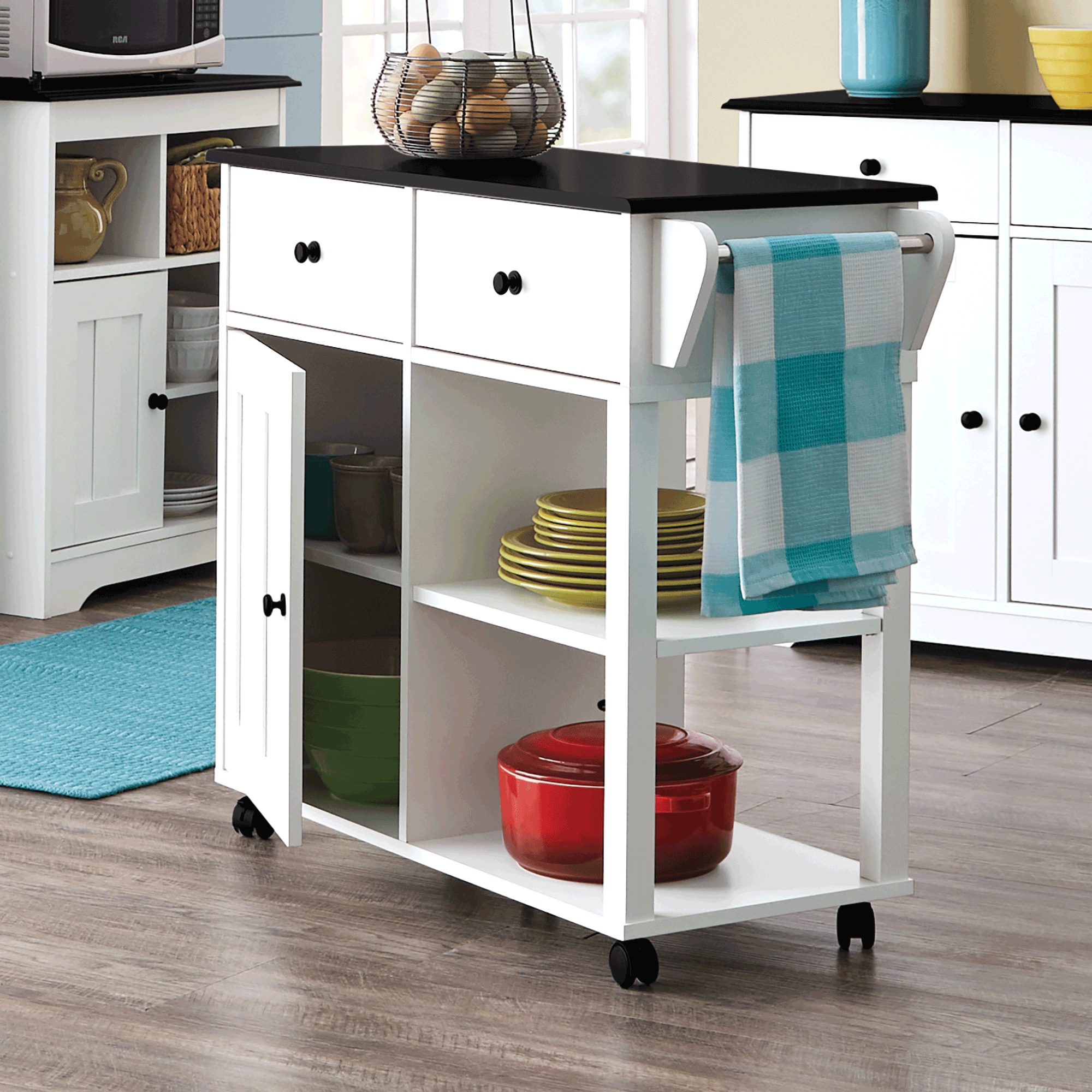 Katie Small Kitchen Cart with Storage