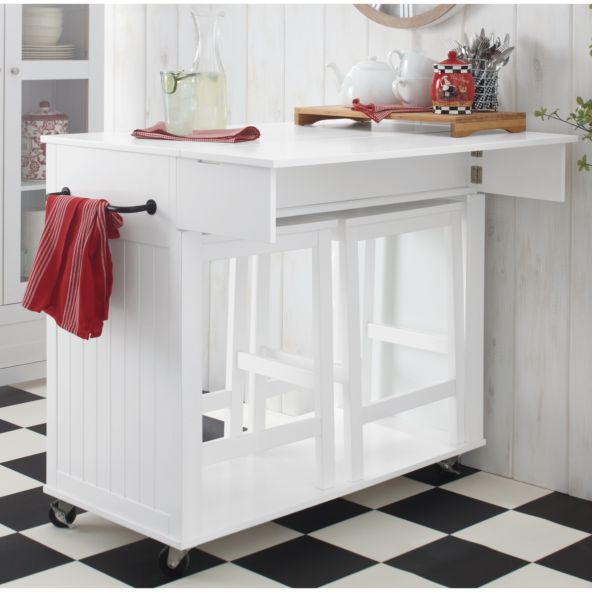 Miller Kitchen Island With Stools
