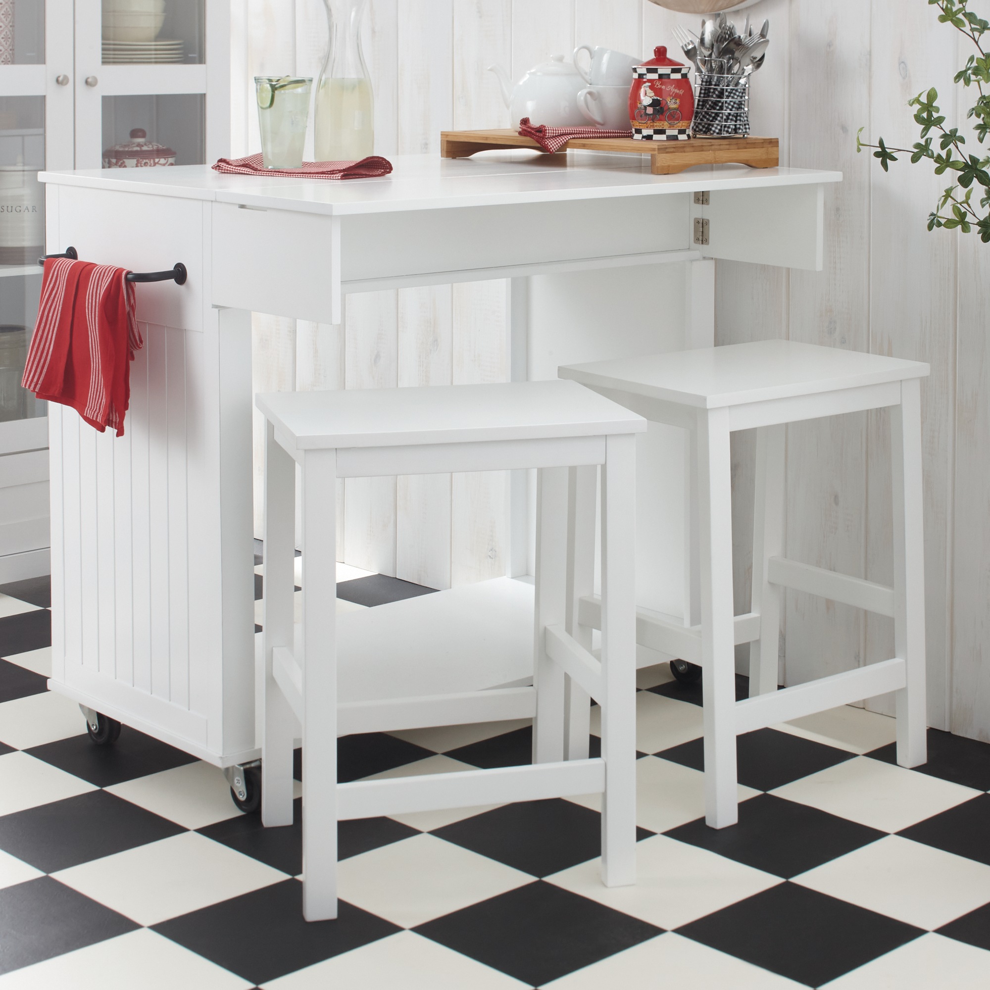 Miller Kitchen Island With Stools