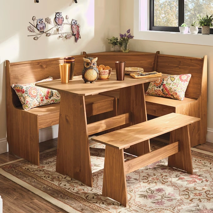Essen Pine Dining Nook with Bench