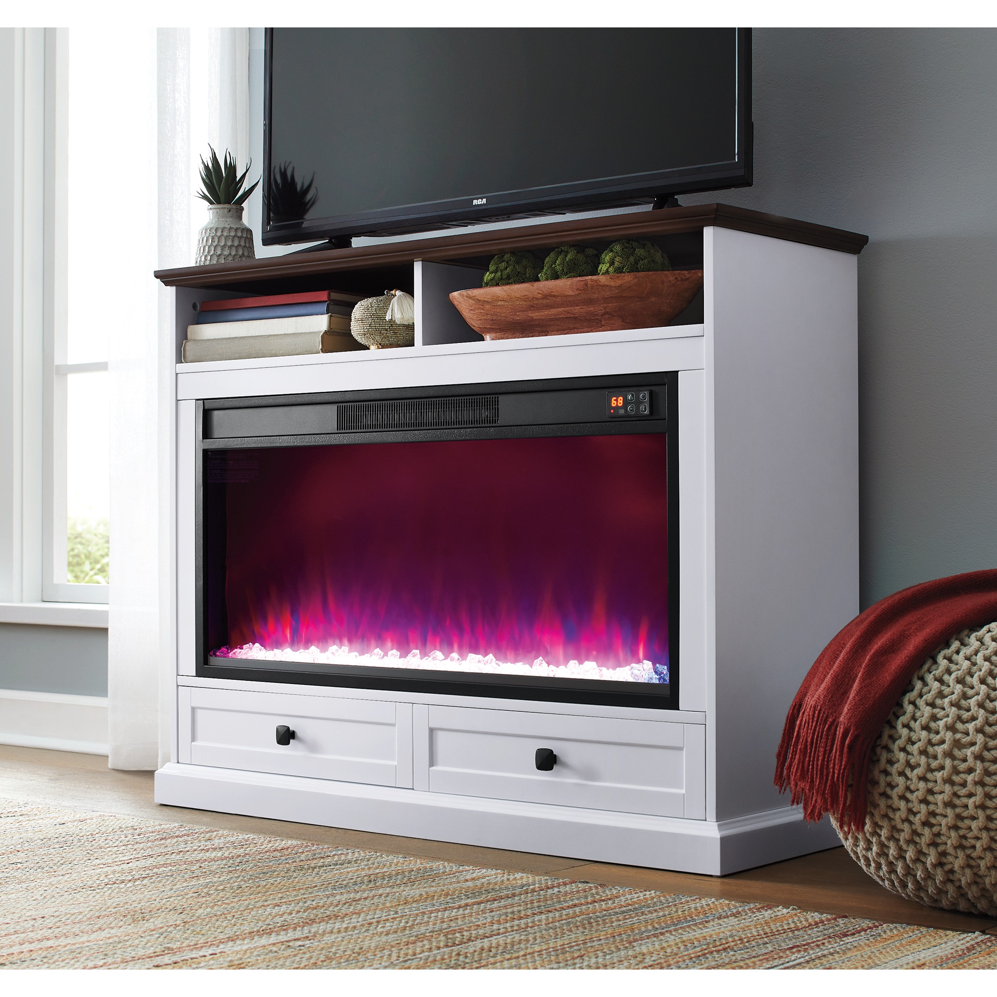 Storage Fireplace with Drawers 1 Storage Fireplace with Drawers