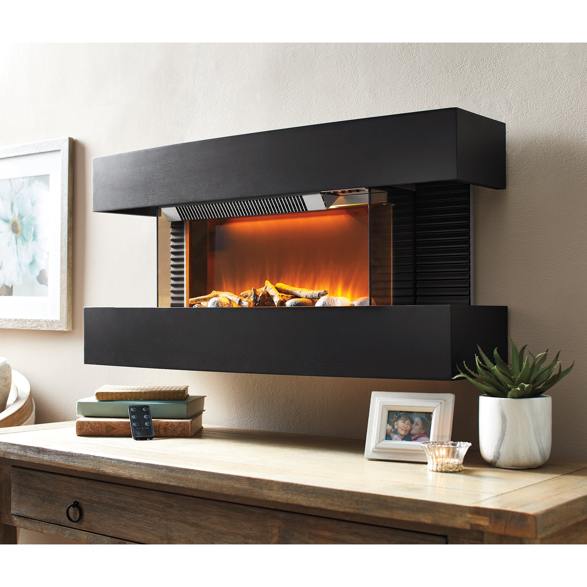Contemporary Wall-Mount Fireplace
