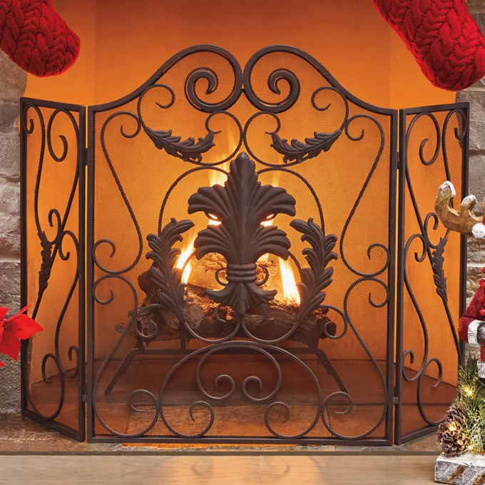 Scroll Fireplace Screen 1 Scroll Fireplace Screen